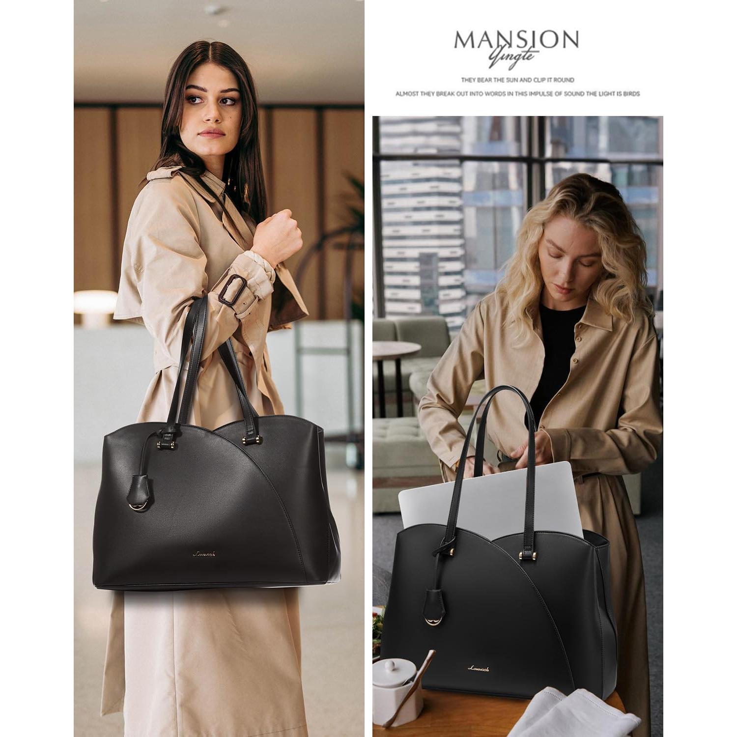 Bolsa Tote LOVEVOOK para Laptop 15.6" Negra Mujer