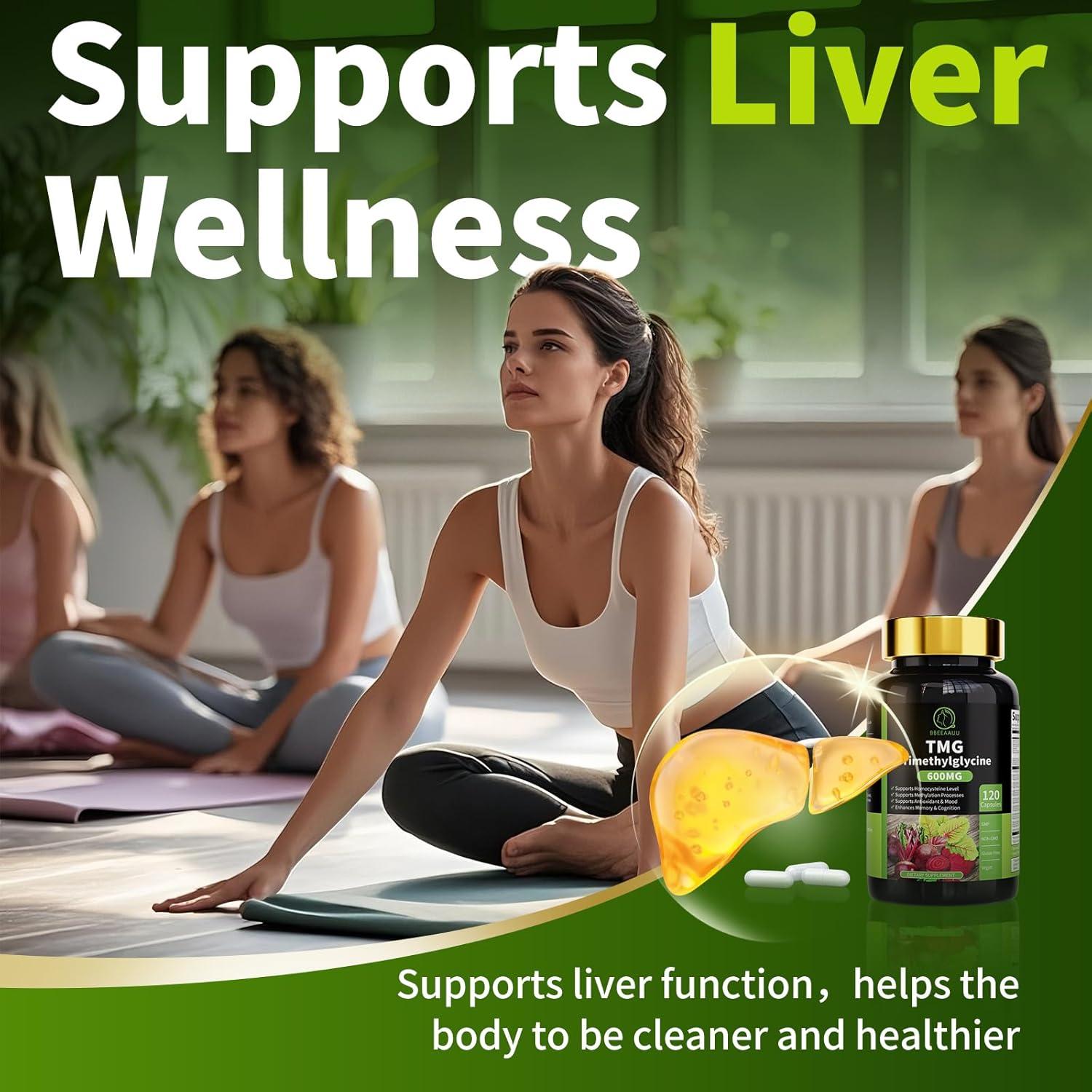 Cápsulas de TMG 600mg BBEEAAUU con Vitamina B6 y B12 - 120 Cuentas