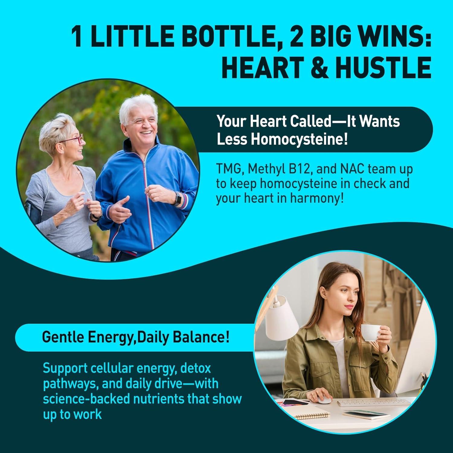 Gotas Líquidas TMG 1000mg HendyBe, Antioxidante Vegano 59ml