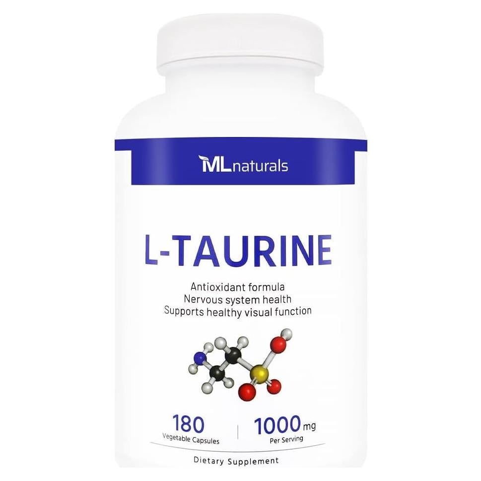 L-Taurina 1000 mg ML Naturals 180 Cápsulas Vegetales