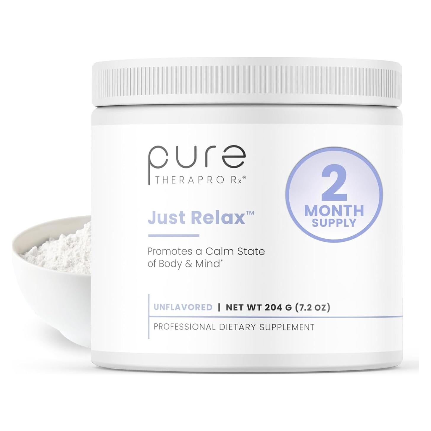 Suplemento Pure TheraPro Rx Just Relax 60 Porciones Sin Sabor
