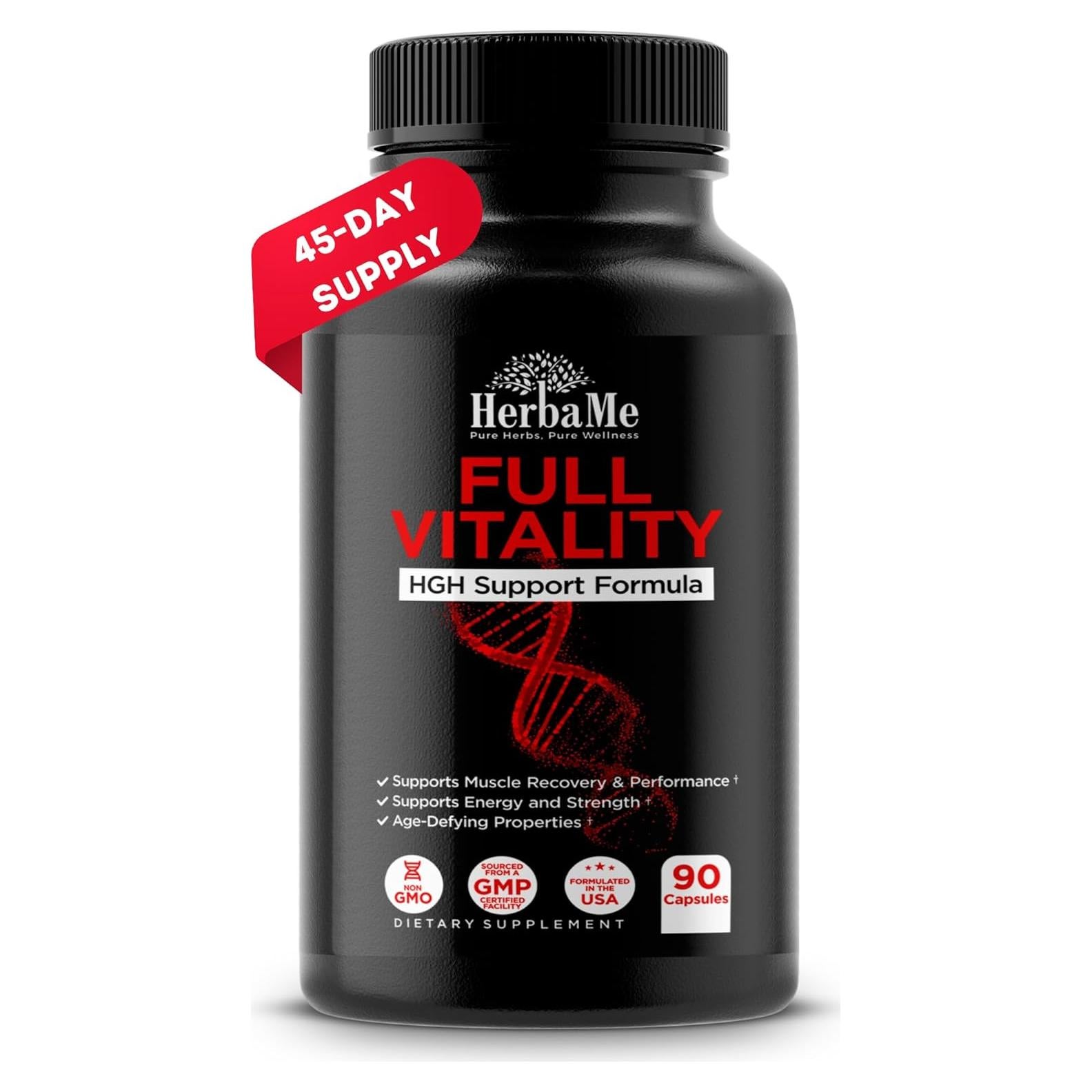 Suplemento de HGH HerbaMe Vitalidad Completa 90 cápsulas