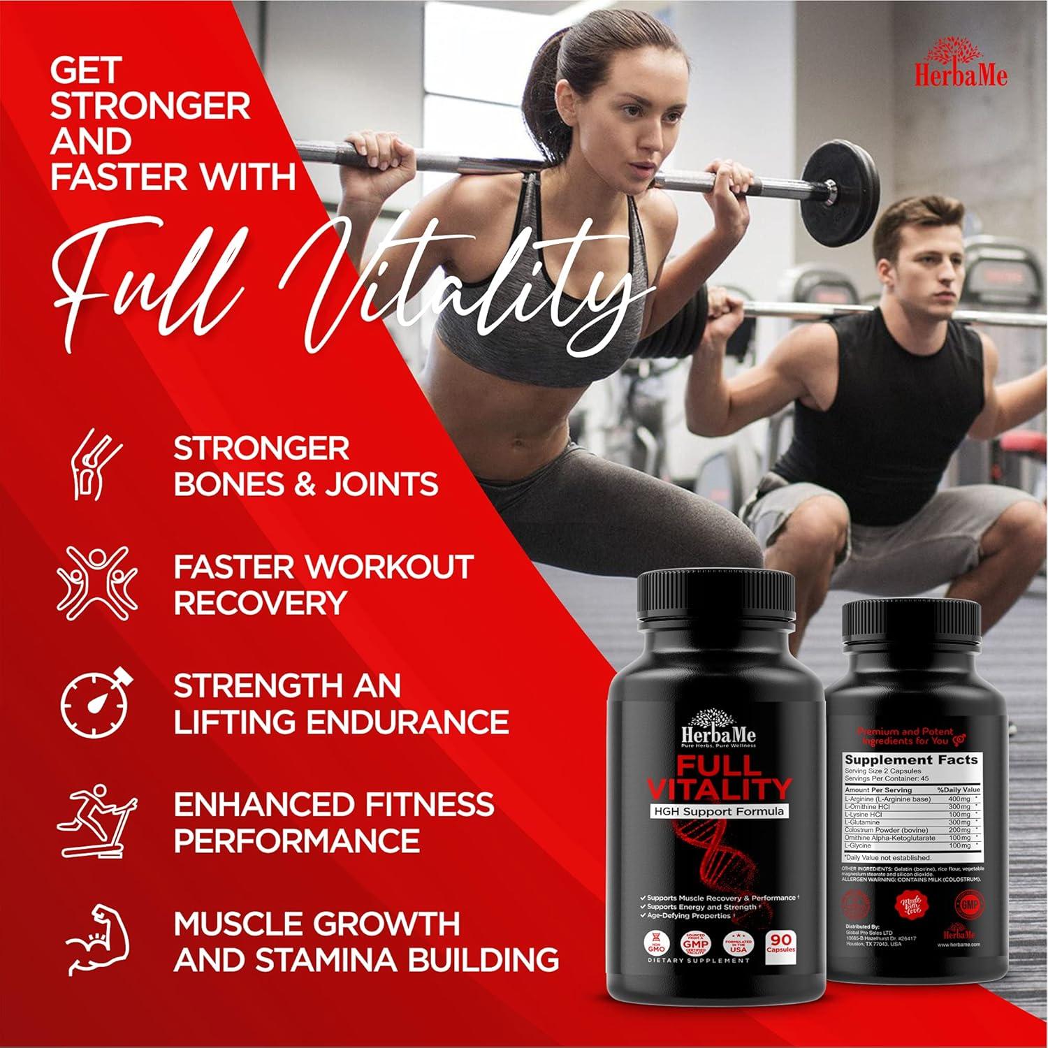 Suplemento de HGH HerbaMe Vitalidad Completa 90 cápsulas