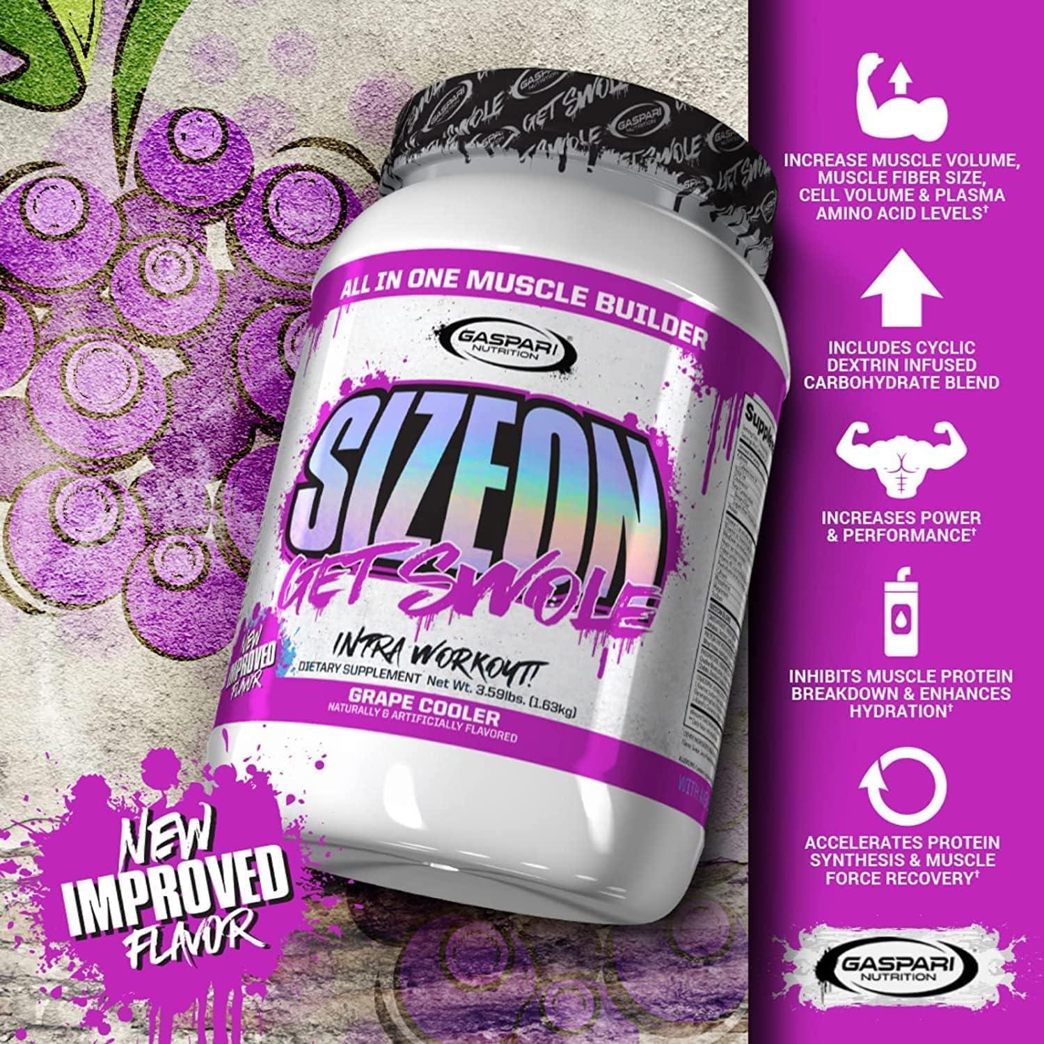 Gaspari Nutrition SizeOn Aminoácidos y Creatina 1.63kg Uva