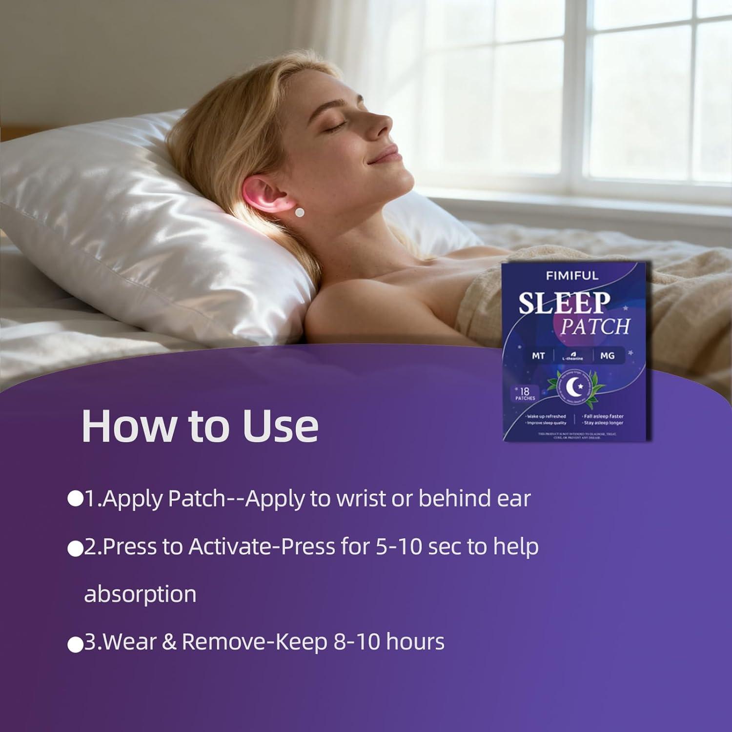 Parche para Dormir FIMIFUL con Melatonina y Magnesio 18 Pzas