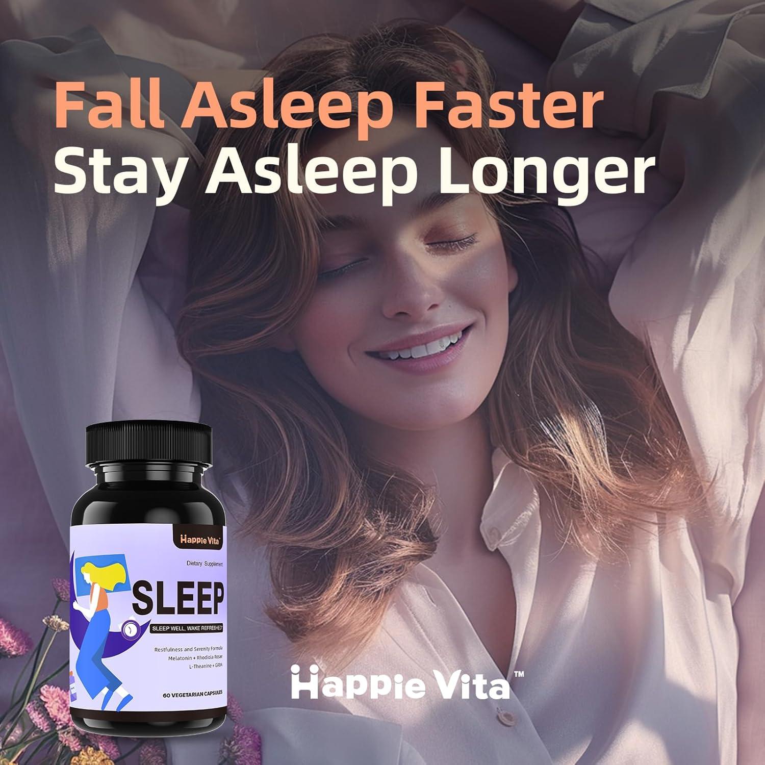 Suplemento para Dormir HappieVita 4 en 1 - 60 Cápsulas