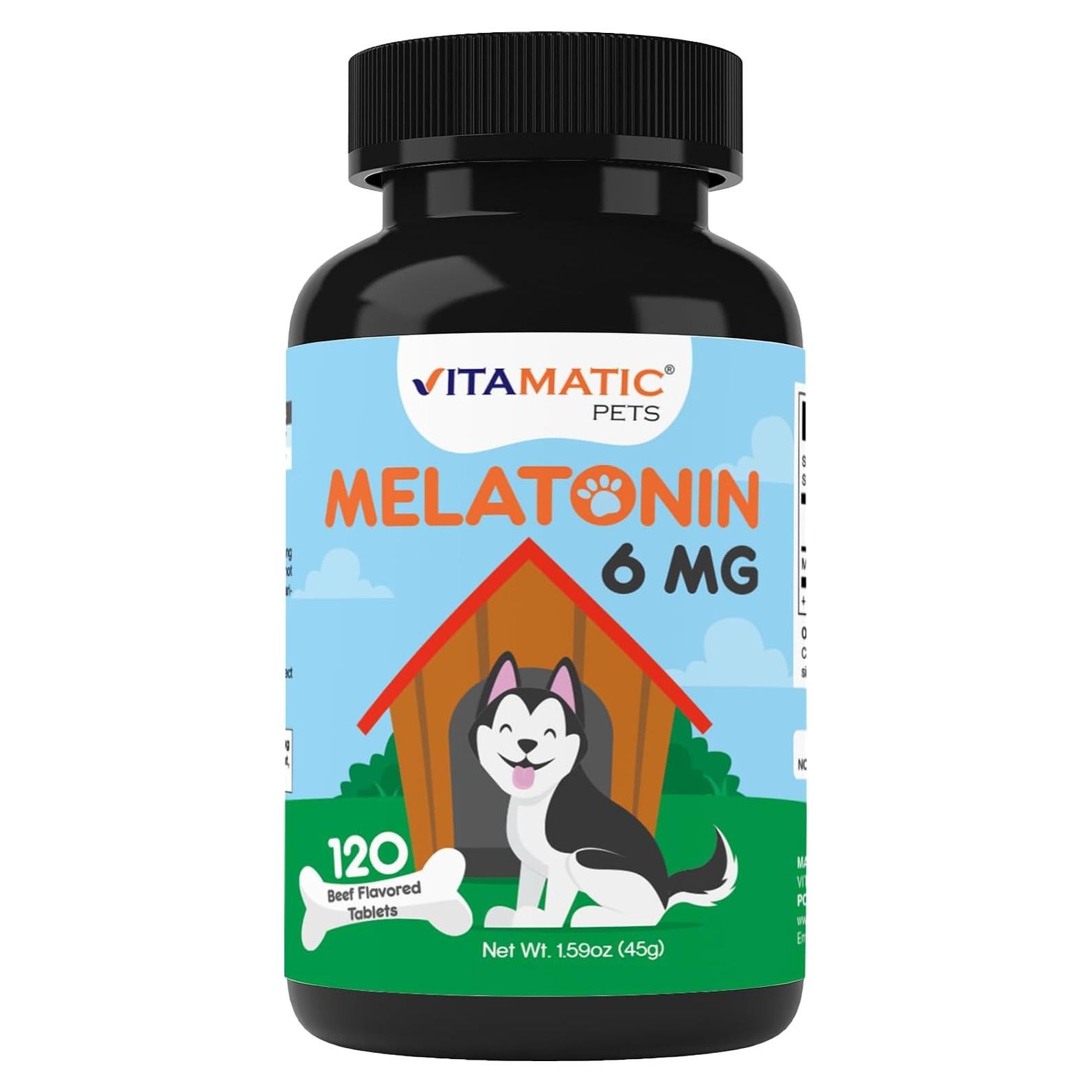 Melatonina para Perros Vitamatic 6 mg - 120 Tabletas Masticables