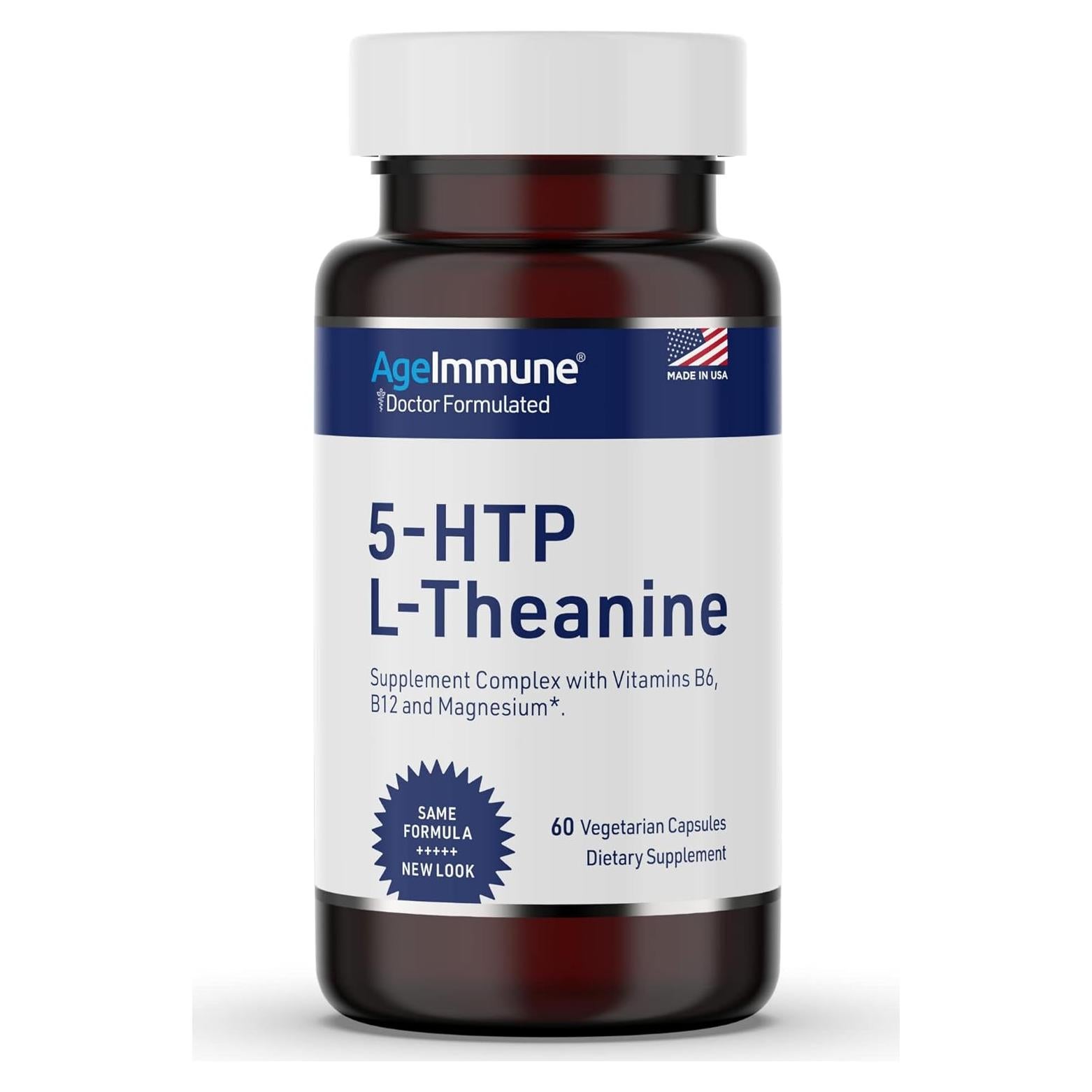 Suplemento 5-HTP Age Immune 60 Cápsulas - Alivio Estrés y Relajación