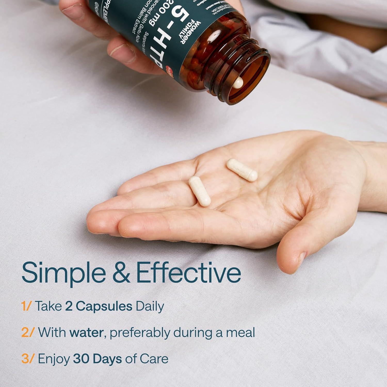 Suplemento 5-HTP 200mg con Vitamina B6 - 60 Cápsulas