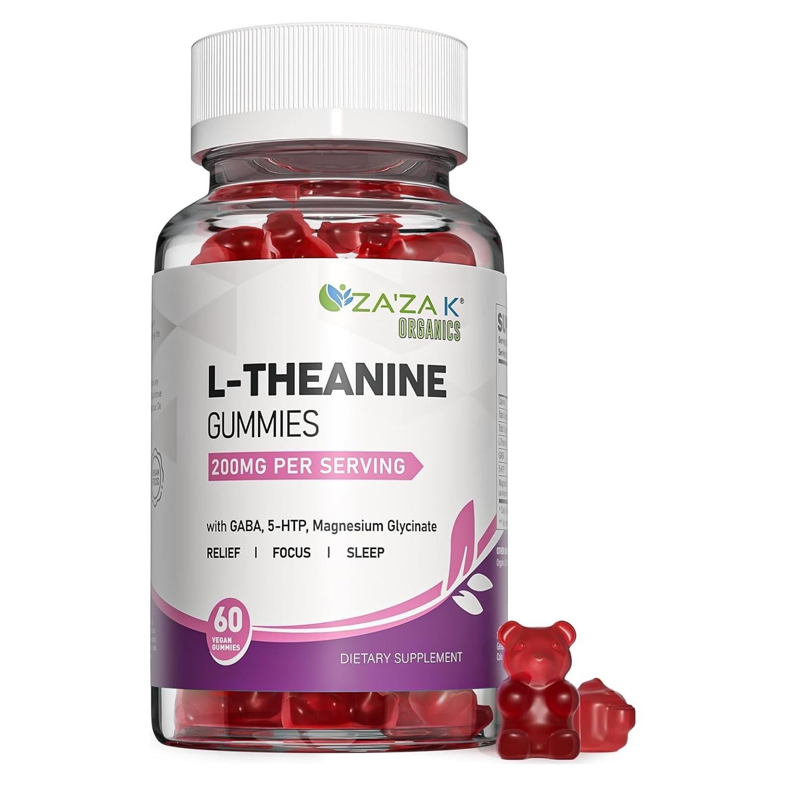 Gominolas L-Theanine 200mg ZA'ZA K ORGANICS Sabor Durazno