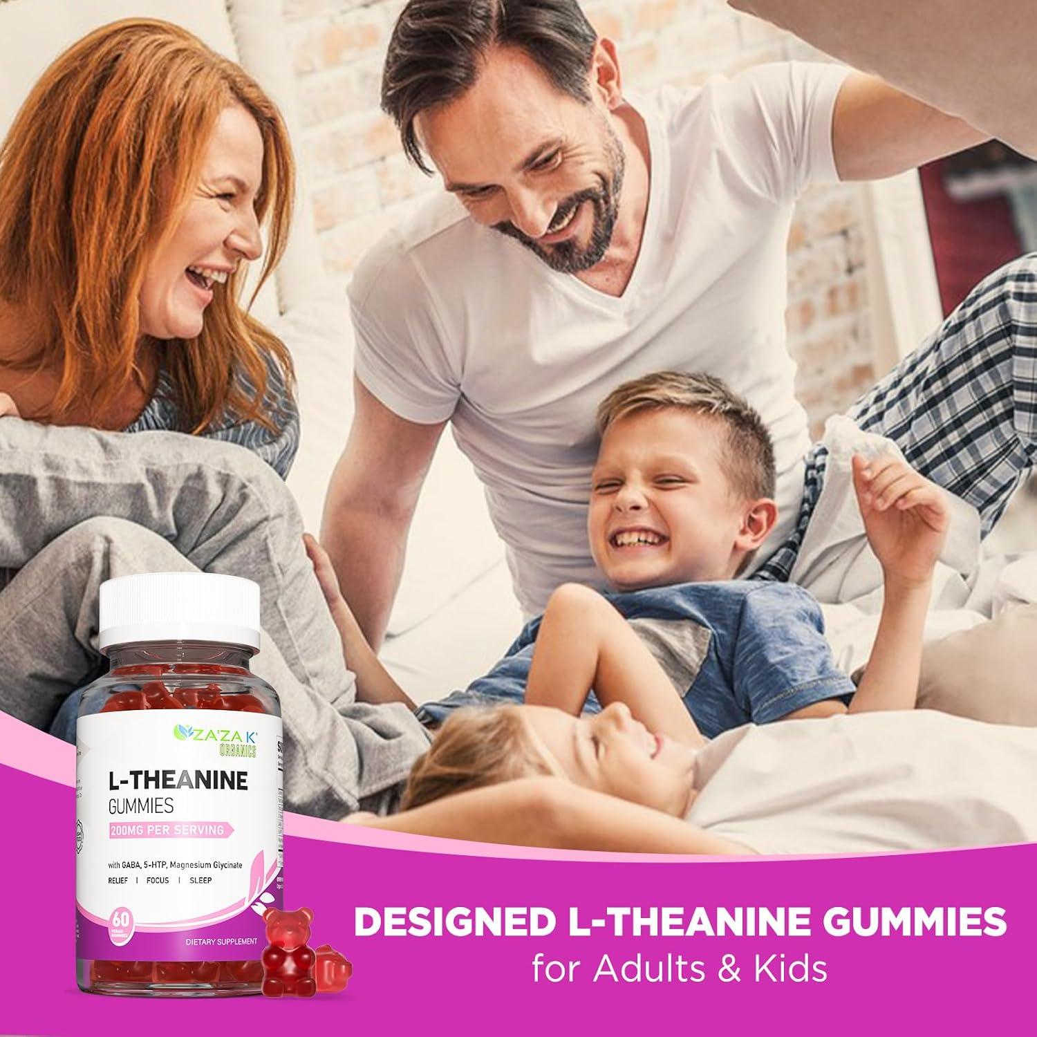 Gominolas L-Theanine 200mg ZA'ZA K ORGANICS Sabor Durazno