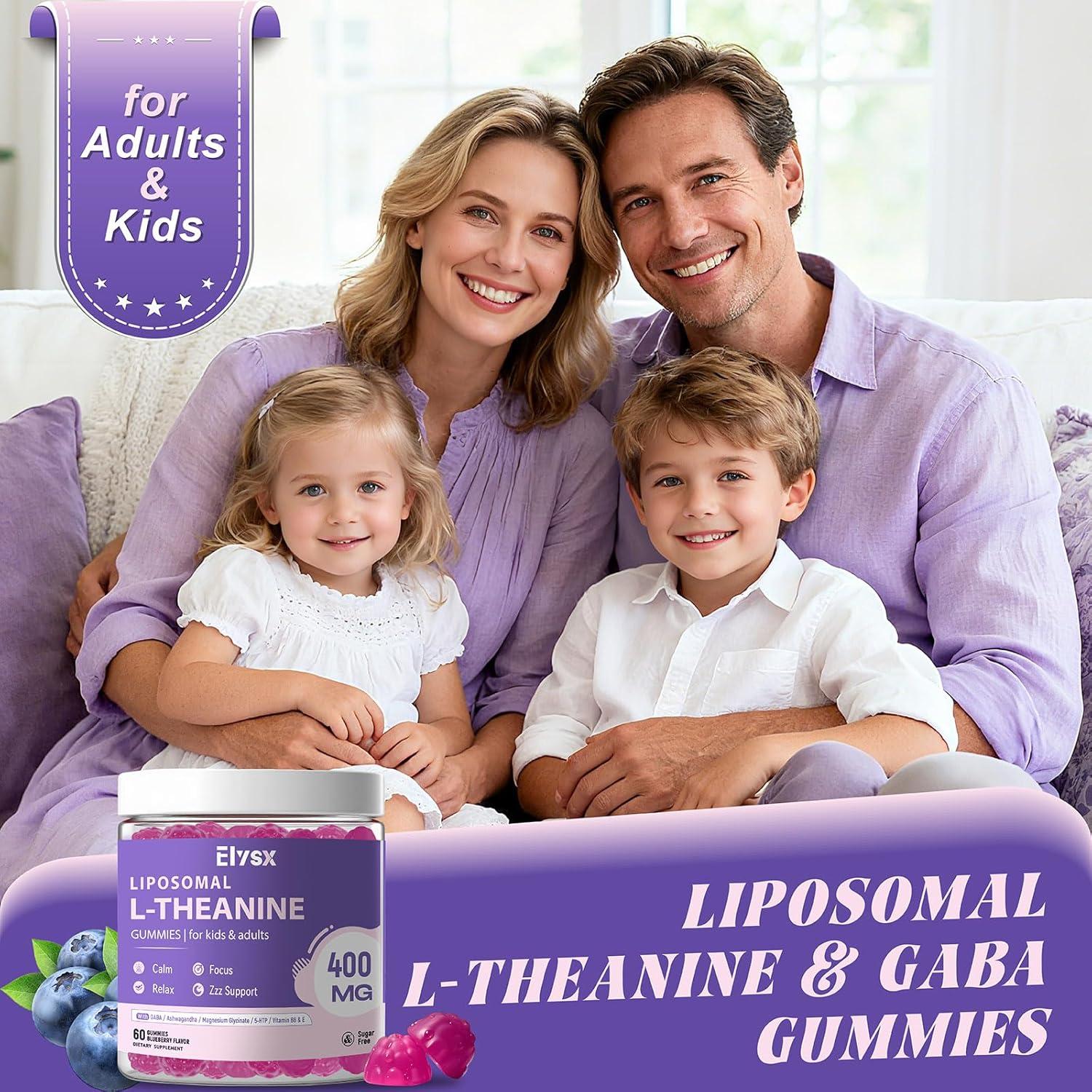 Gomitas Liposomales L-Teanina Elysx 400mg Sabor Arándano 60 Unid