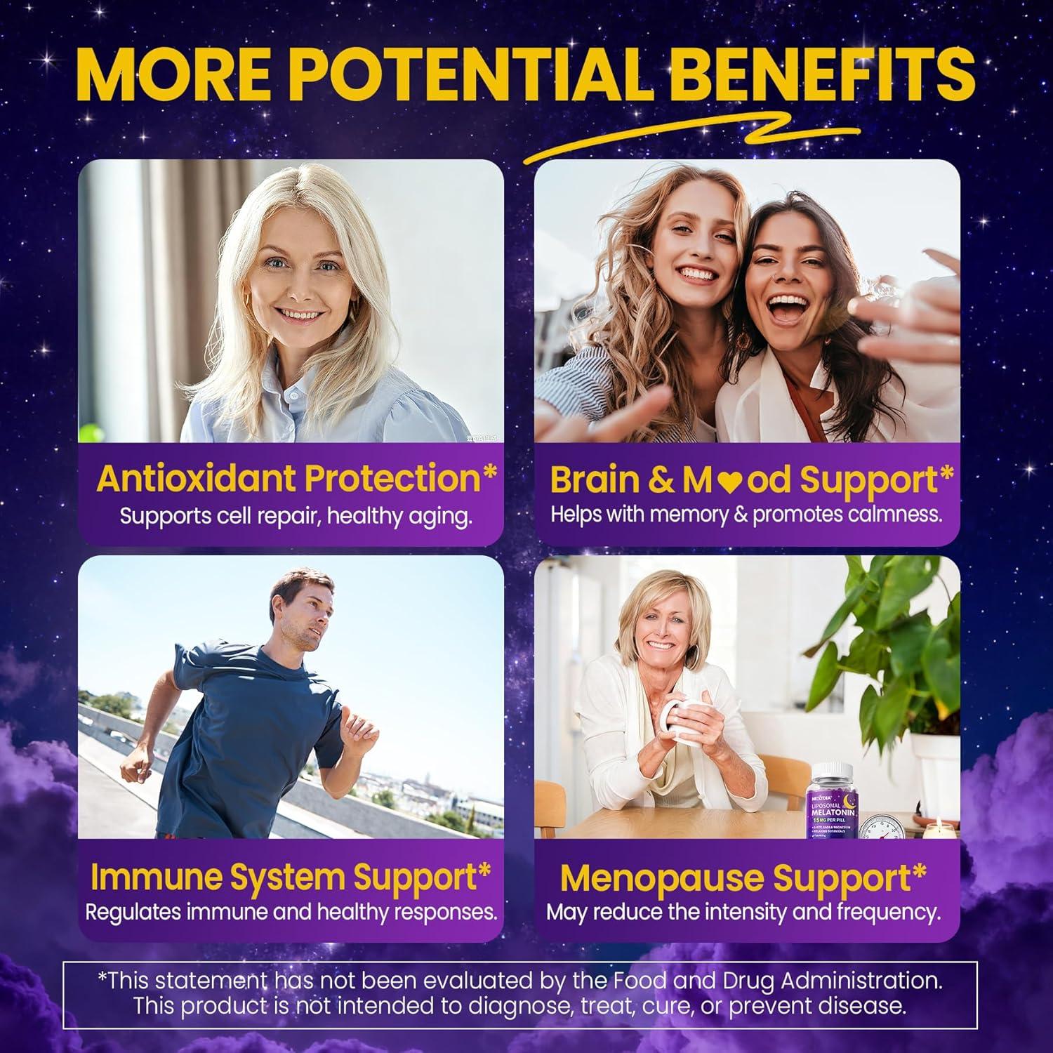 Suplemento de Melatonina Liposomal 15mg 120 Softgels Nextdia