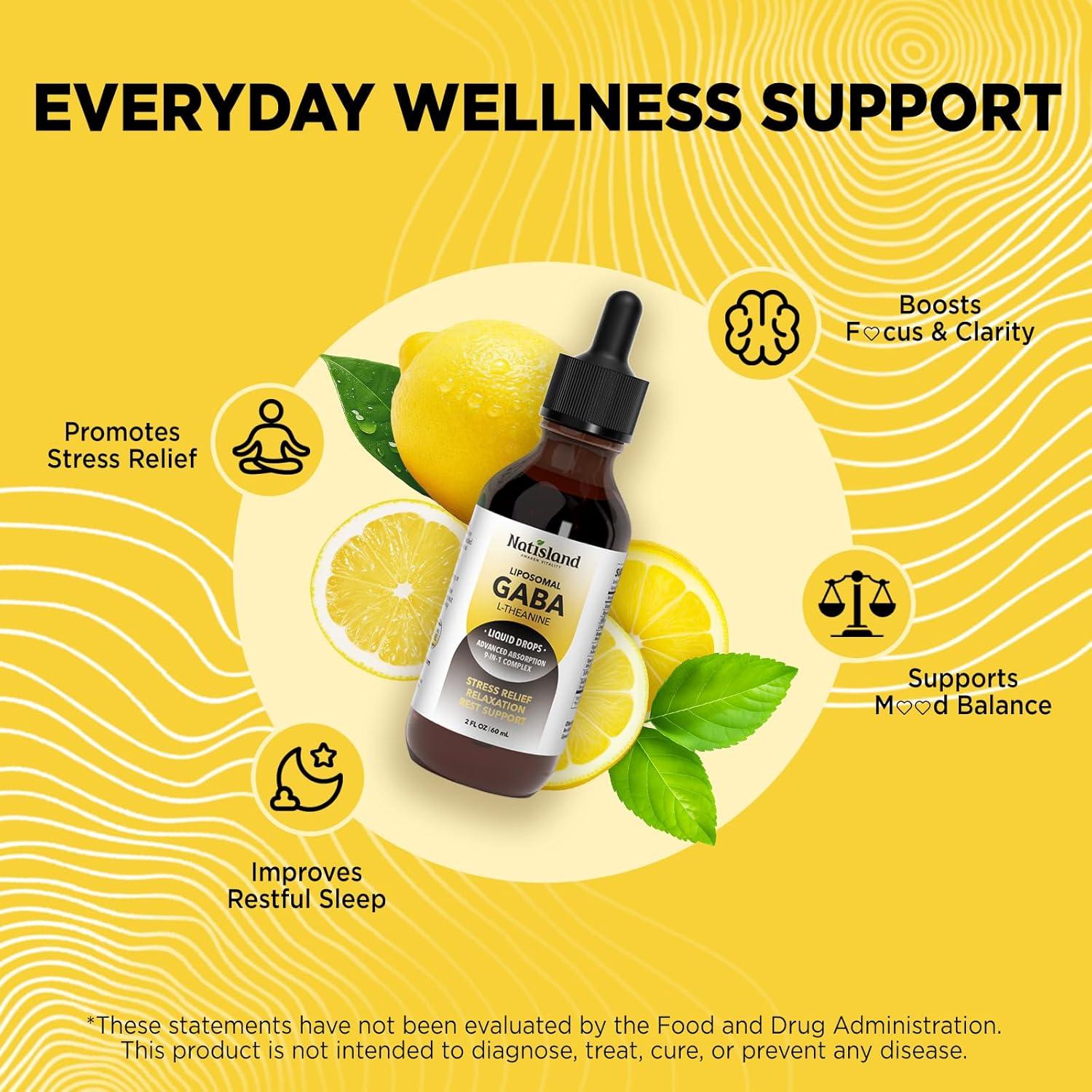 Gotas Liposomales de GABA L-Theanina Natisland 59.15 ml