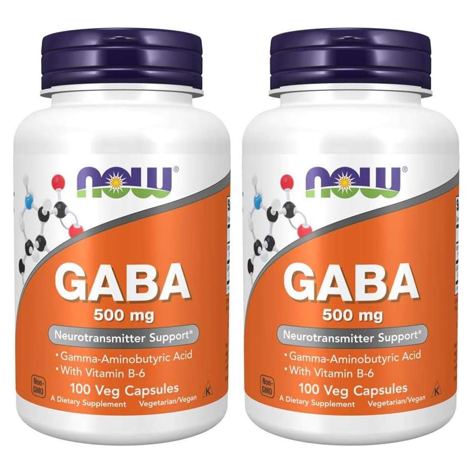 Suplemento GABA 500mg NOW Foods - 200 Cápsulas Total