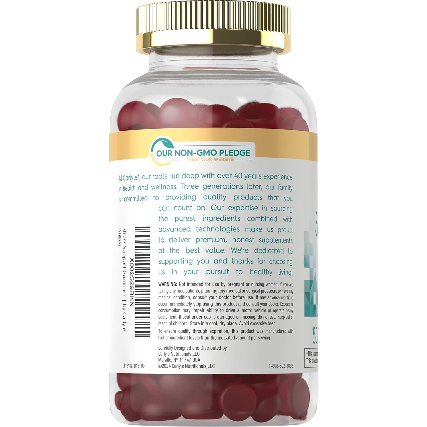 Gominolas para el Estrés Carlyle | 50 Unidades | GABA y L-Teanina