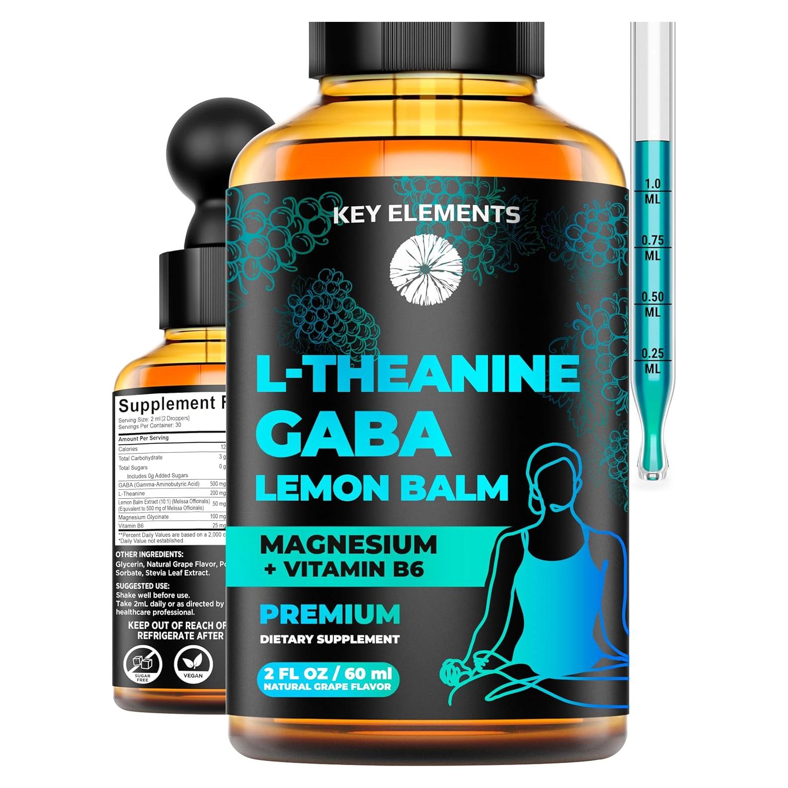 Suplemento GABA Líquido 500mg + L-Teanina 200mg - 30 Porciones