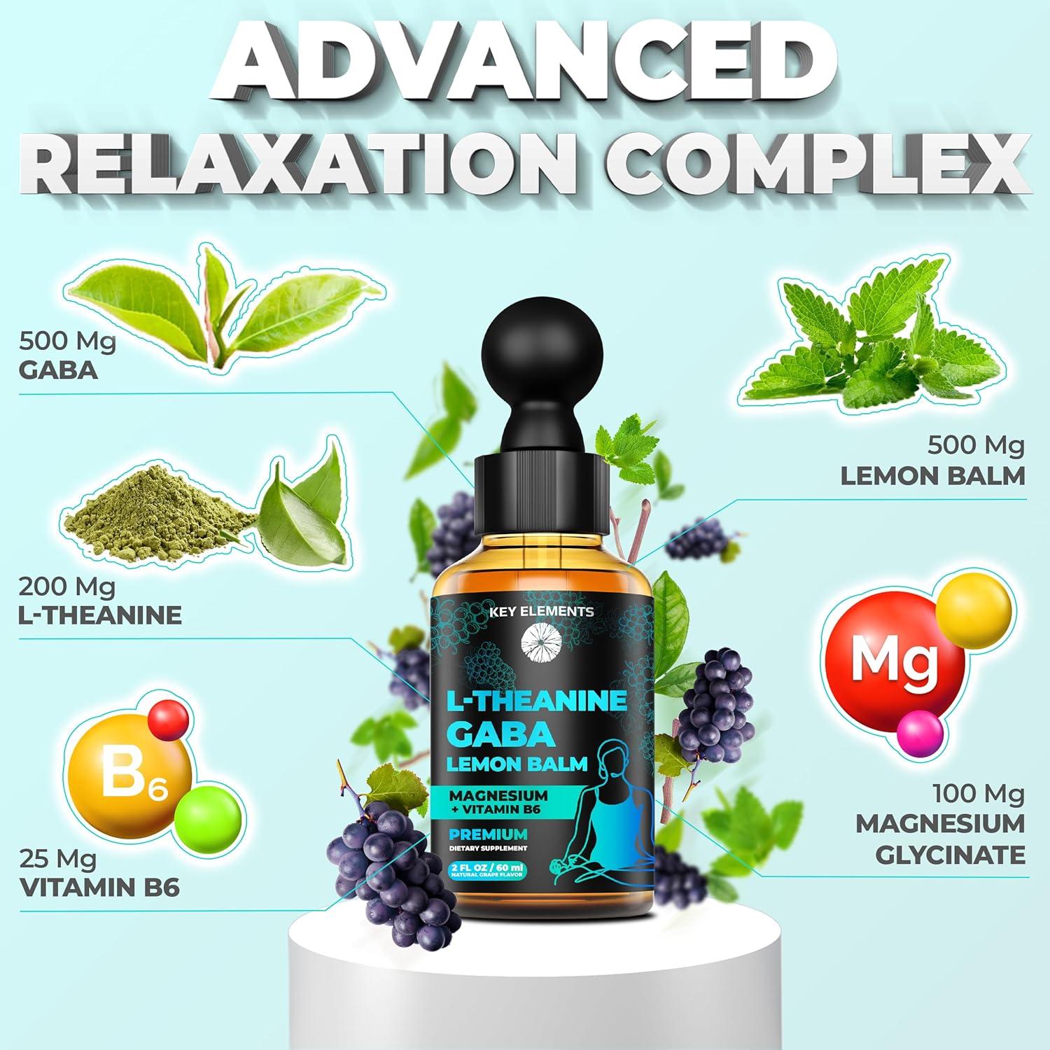 Suplemento GABA Líquido 500mg + L-Teanina 200mg - 30 Porciones