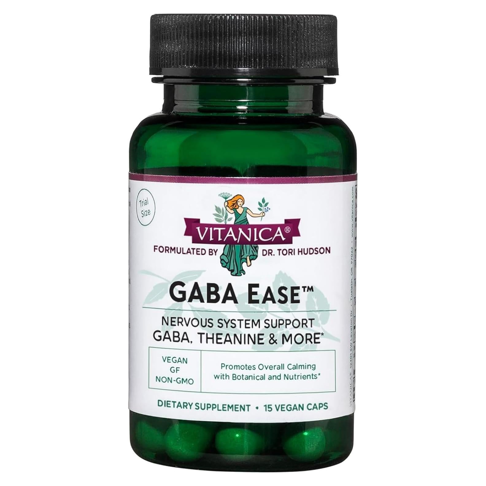 Suplemento GABA Ease Vitanica - 15 Cápsulas Veganas Calmantes