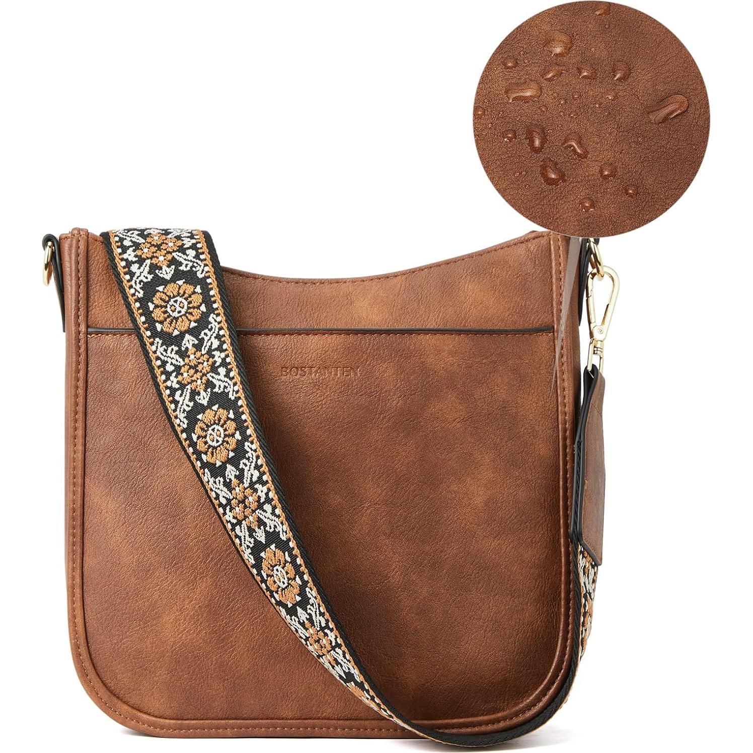 Bolso Cruzado BOSTANTEN de Cuero Vegano para Mujeres