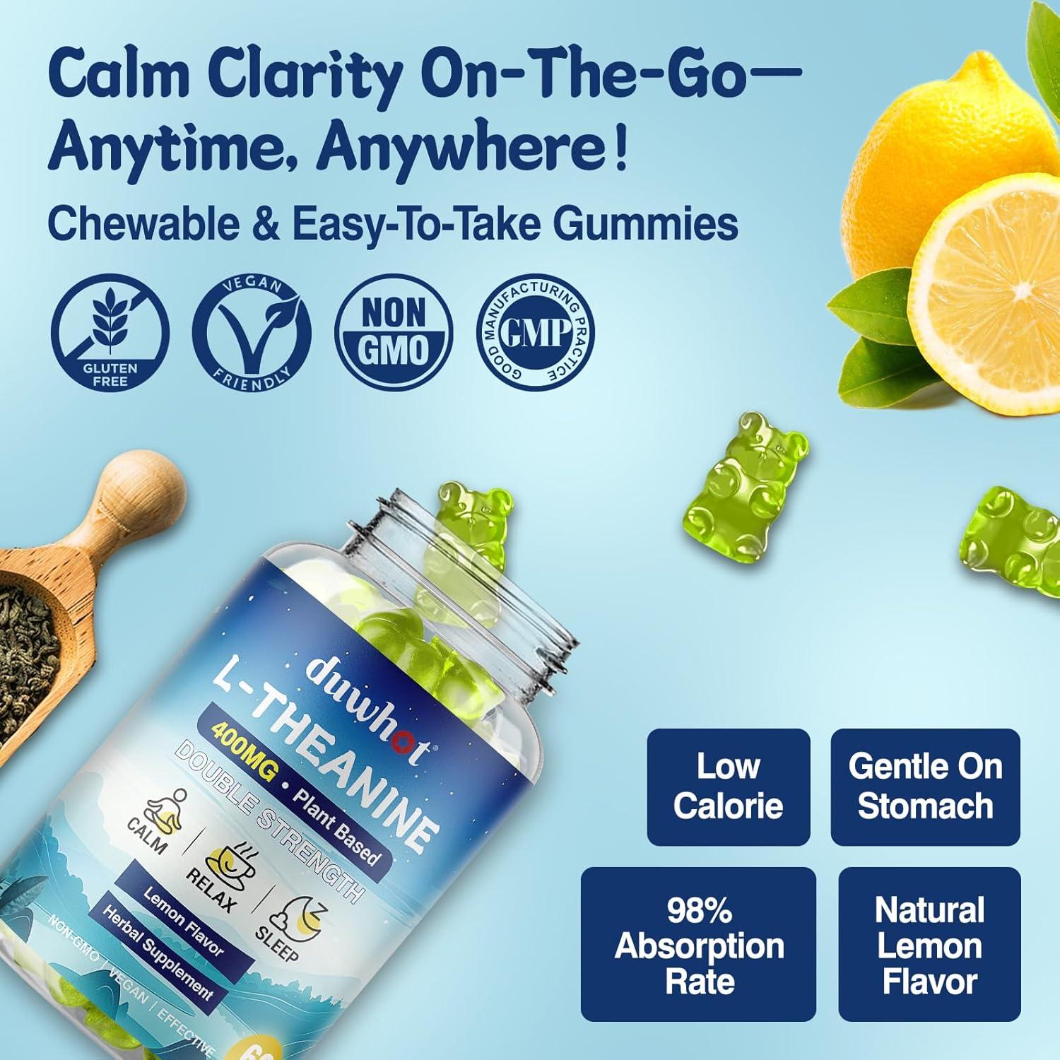 Gomitas de L-Theanina 400mg Newtrisland - Veganas, 60 Unidades