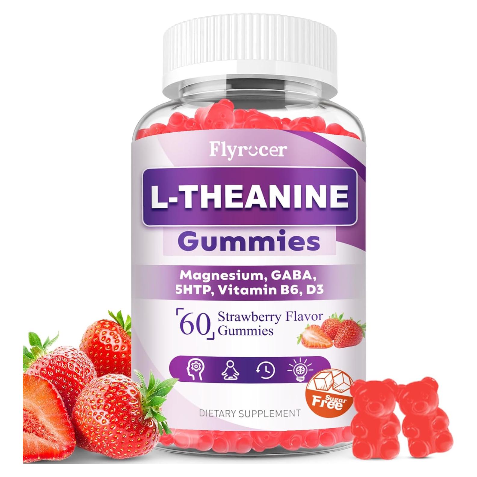 Gomitas L-Theanina 400mg Flyrocer con Ashwagandha 60 Unidades