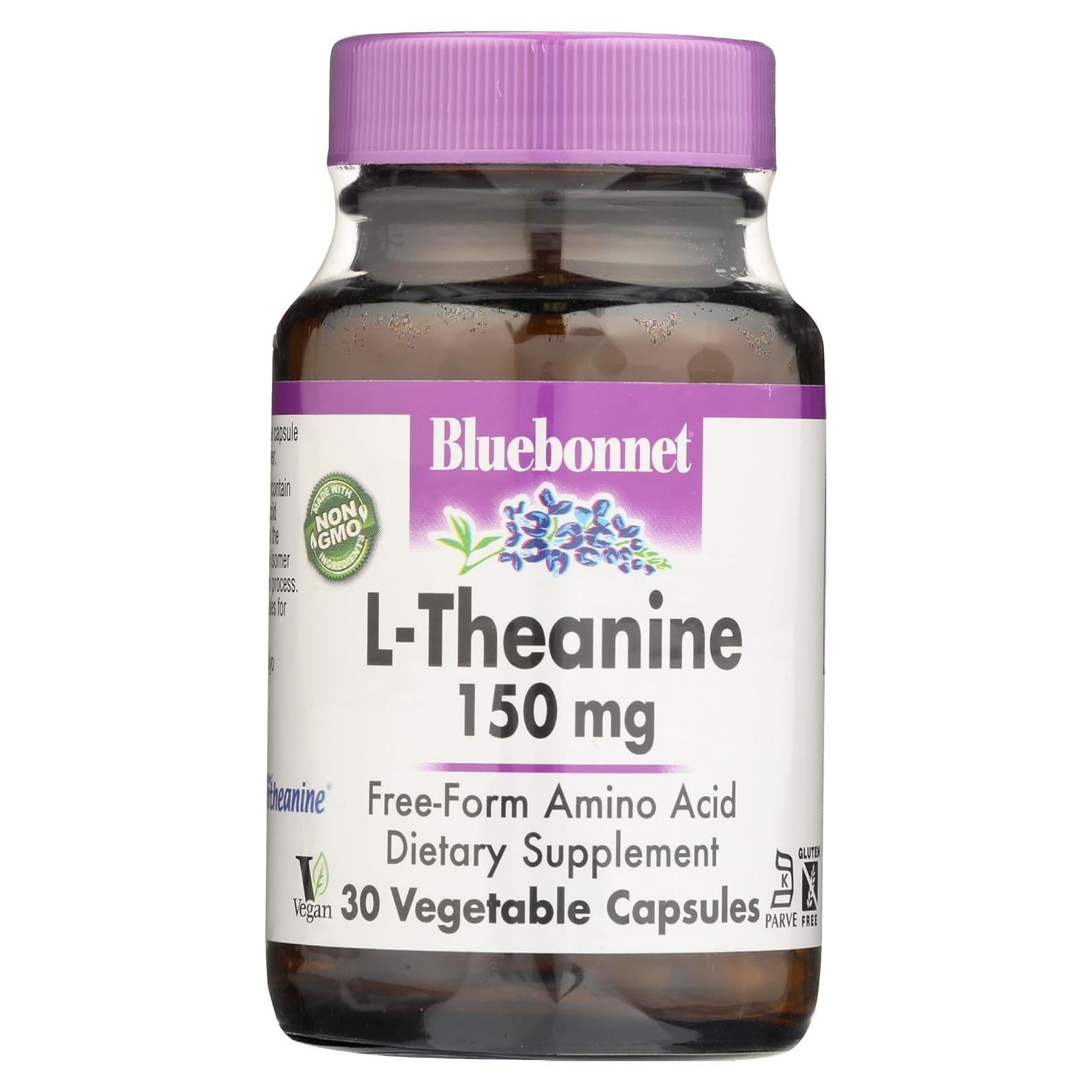 Suplemento L-Teanina 200 mg Bluebonnet - 30 Cápsulas