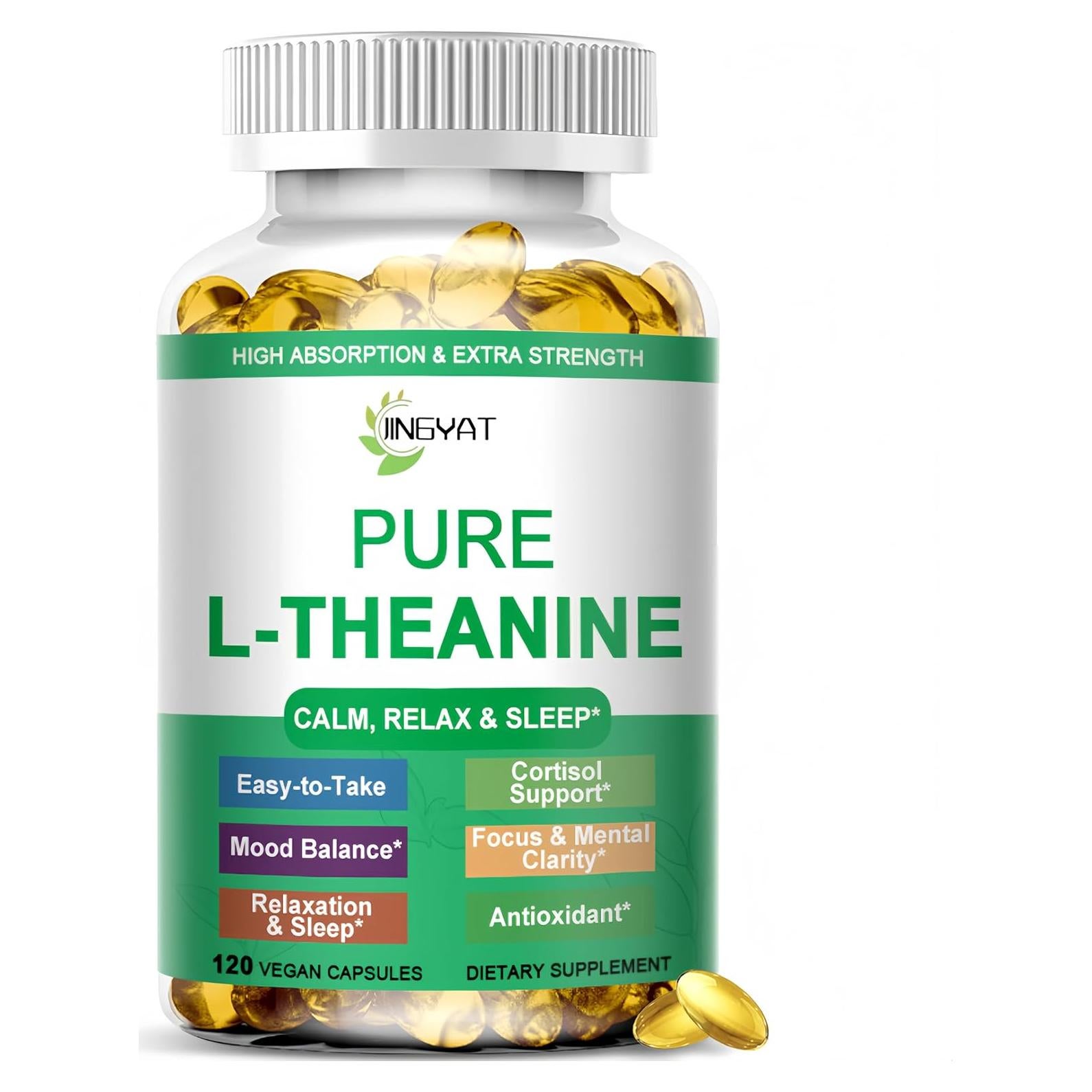 Suplemento L-Teanina JINGYAT 400mg 120 Cápsulas Veganas