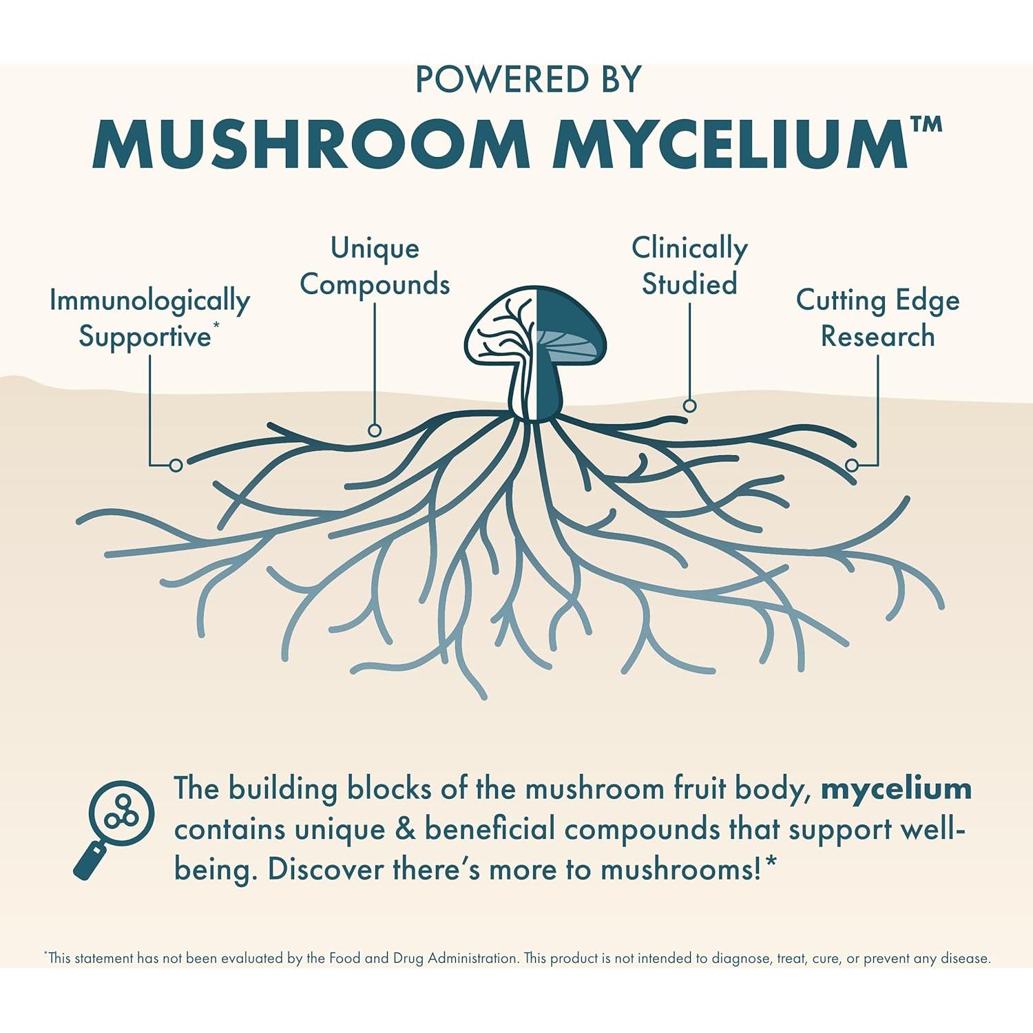 Cápsulas MycoBenefits Mood Host Defense - Suplemento Relajante 60 Unidades