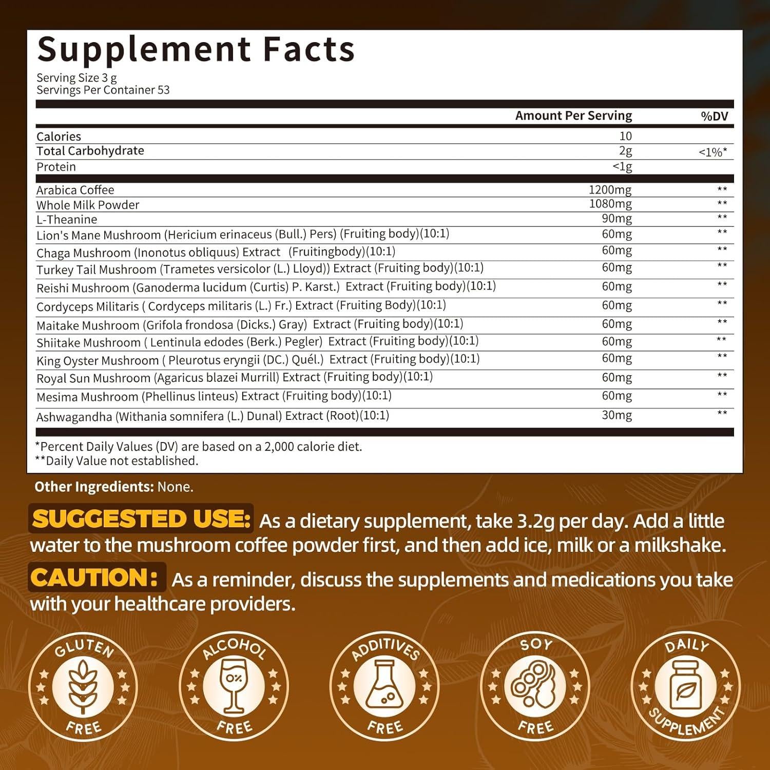 Café Instantáneo Adaptogénico Catfit 160g - Champiñones y Avena