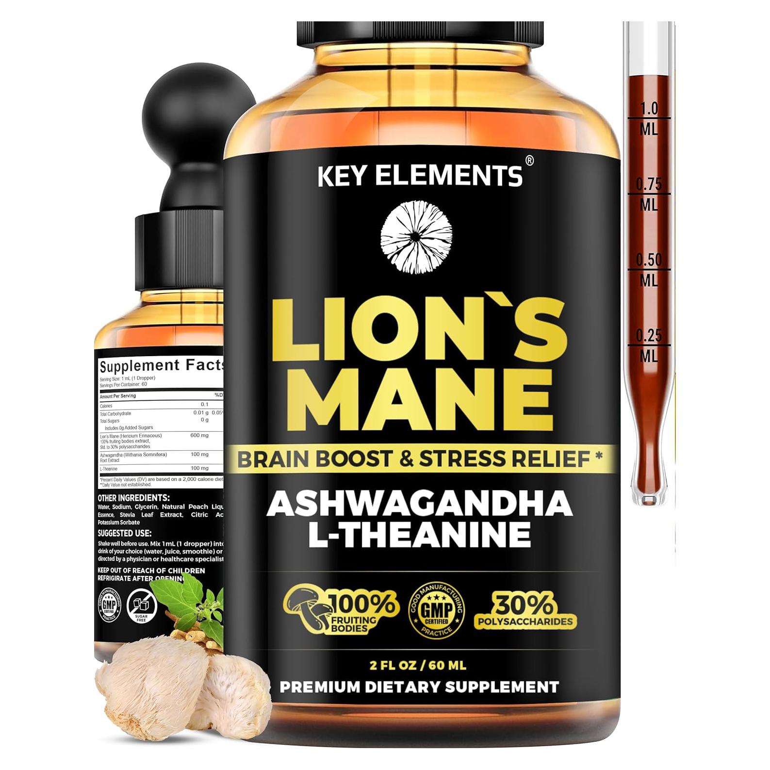 Extracto de Melena de León Key Elements - Suplemento Líquido 60ml