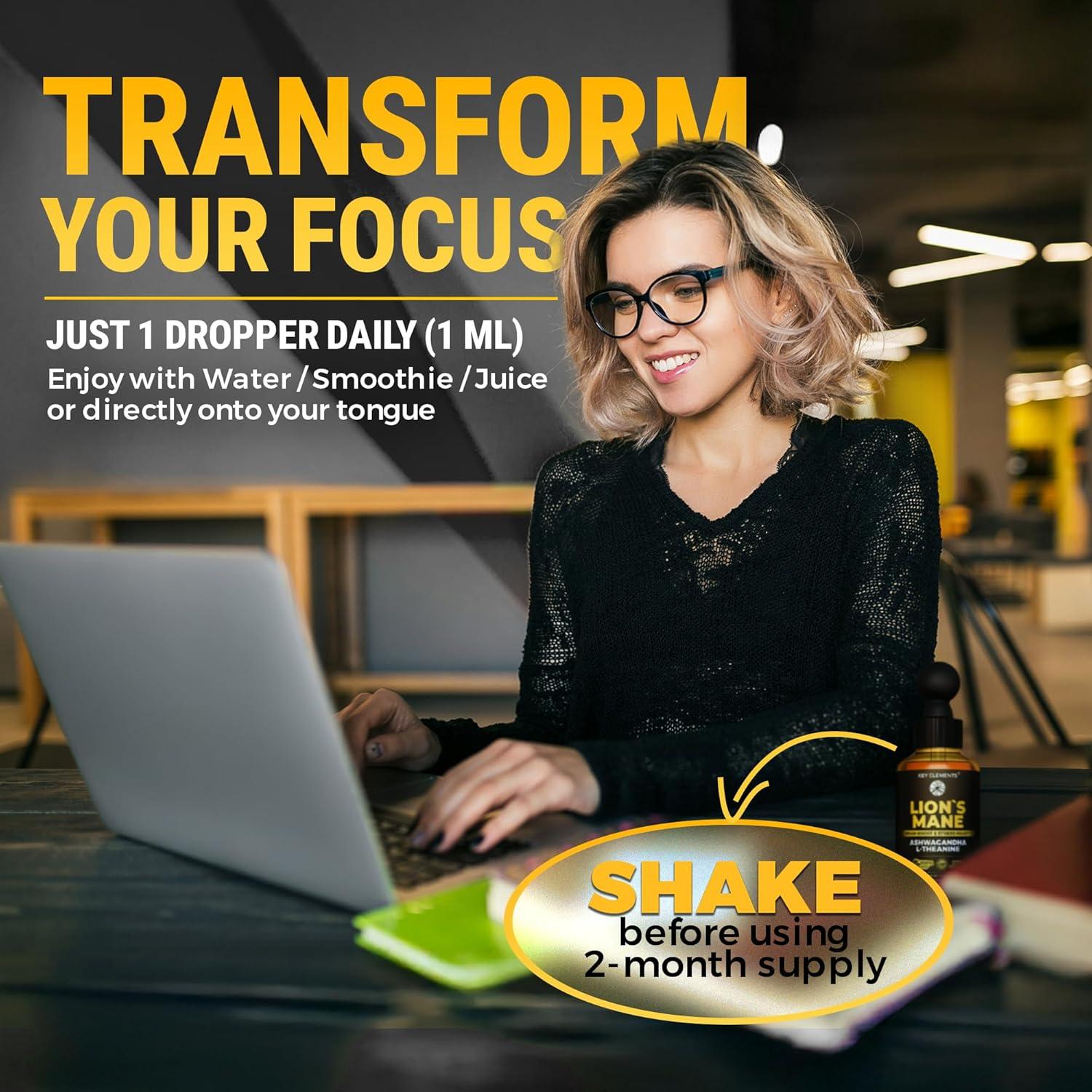 Extracto de Melena de León Key Elements - Suplemento Líquido 60ml