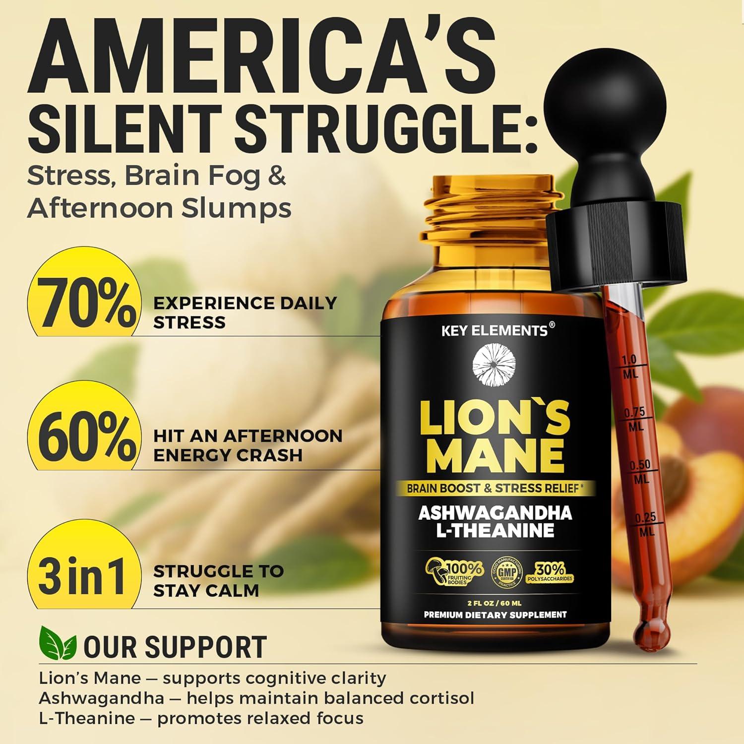 Extracto de Melena de León Key Elements - Suplemento Líquido 60ml