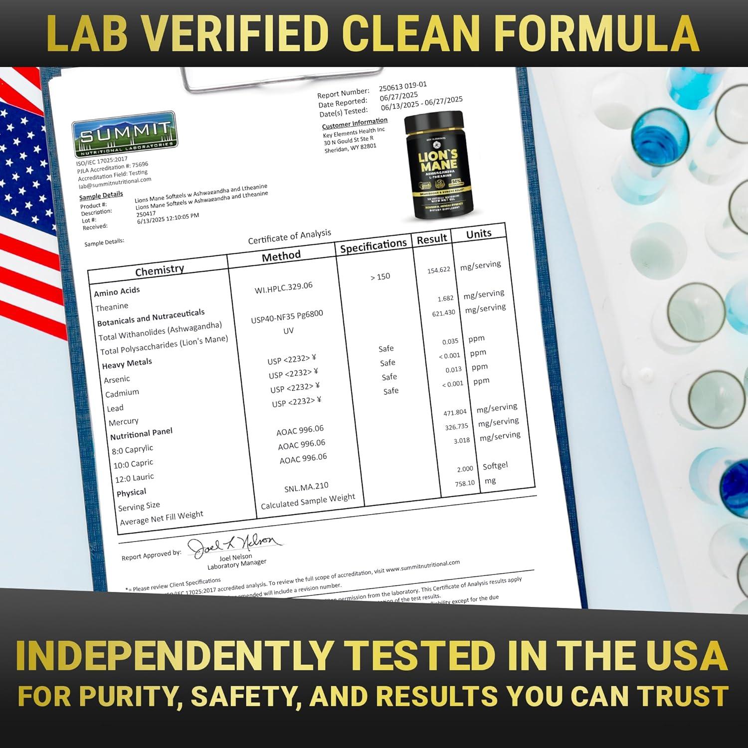 Cápsulas Suplemento Orgánico Melena de León KEY ELEMENTS 159g