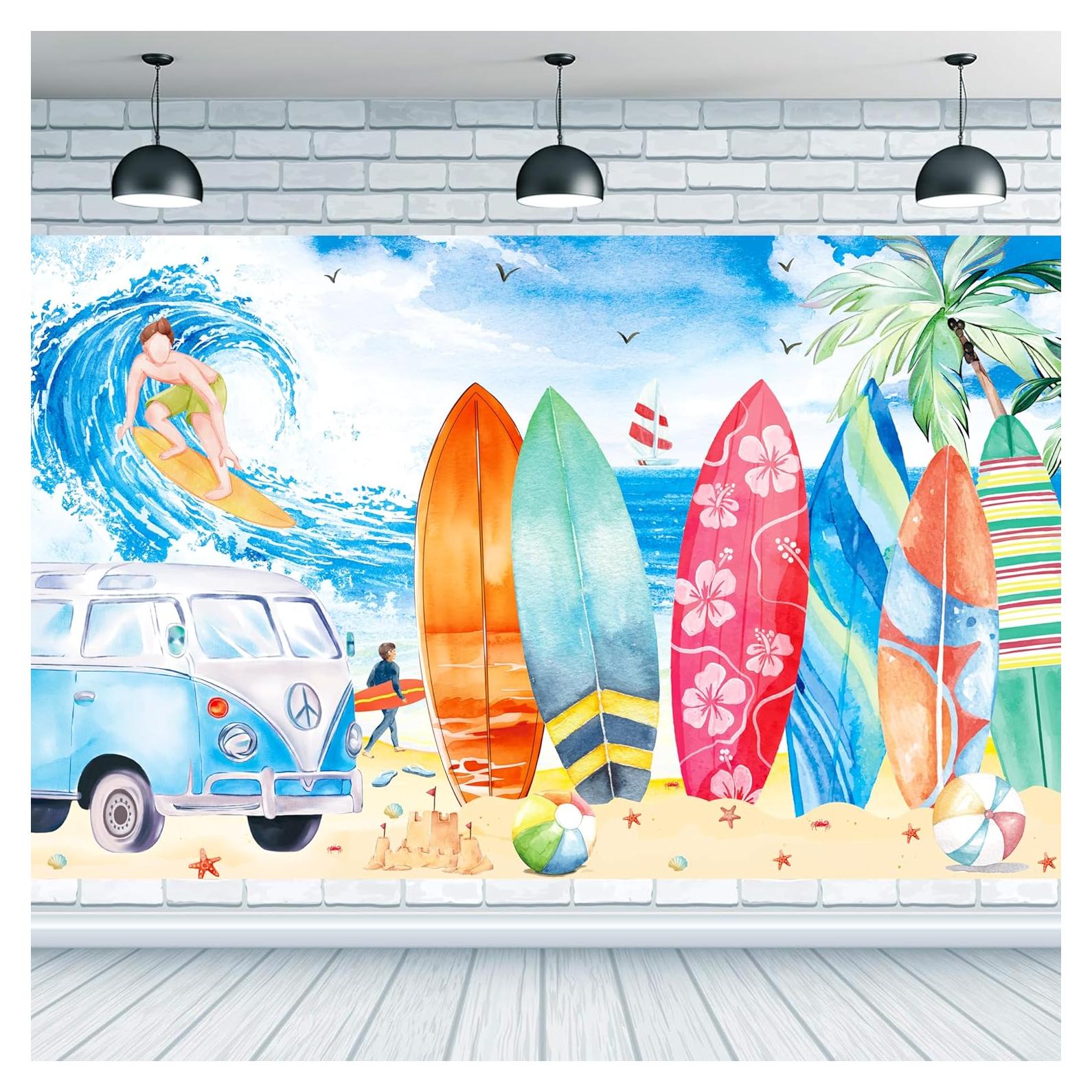 Decoración de fondo de surf vintage 180x110 cm Cooper Life