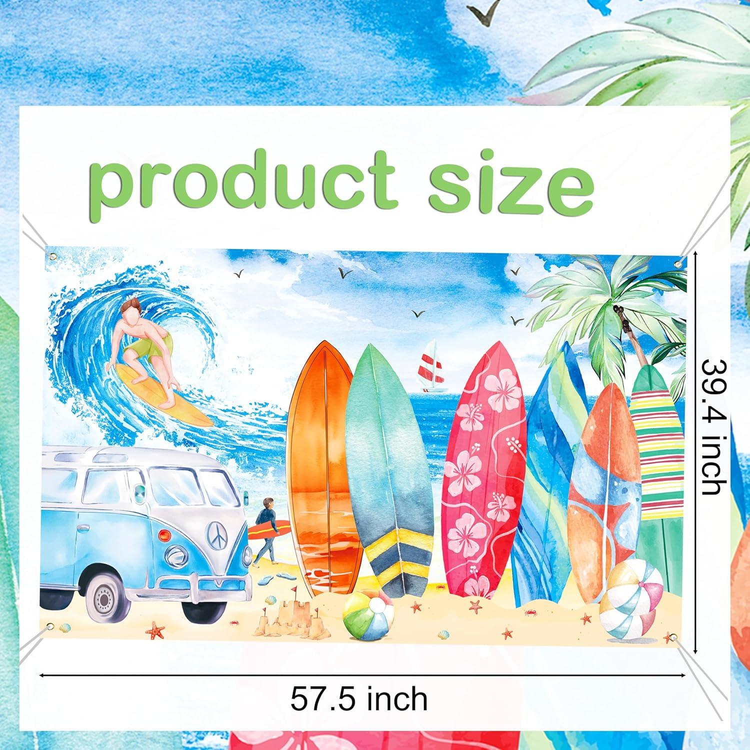 Decoración de fondo de surf vintage 180x110 cm Cooper Life