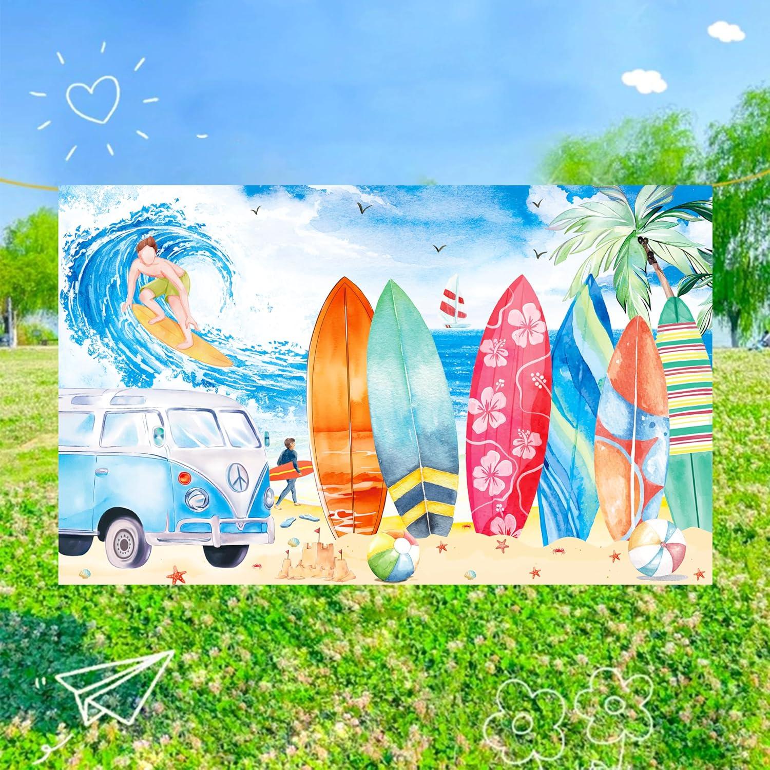 Decoración de fondo de surf vintage 180x110 cm Cooper Life