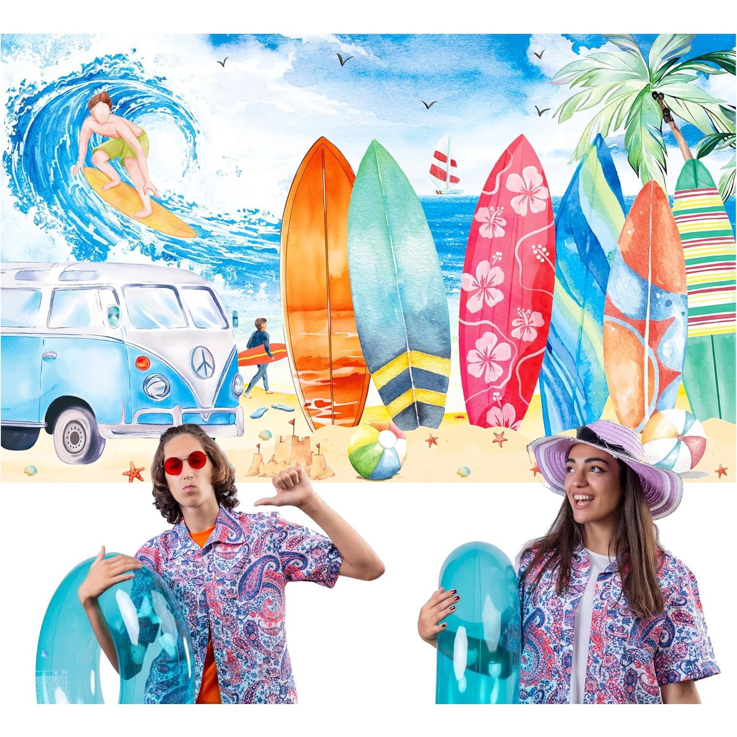 Decoración de fondo de surf vintage 180x110 cm Cooper Life