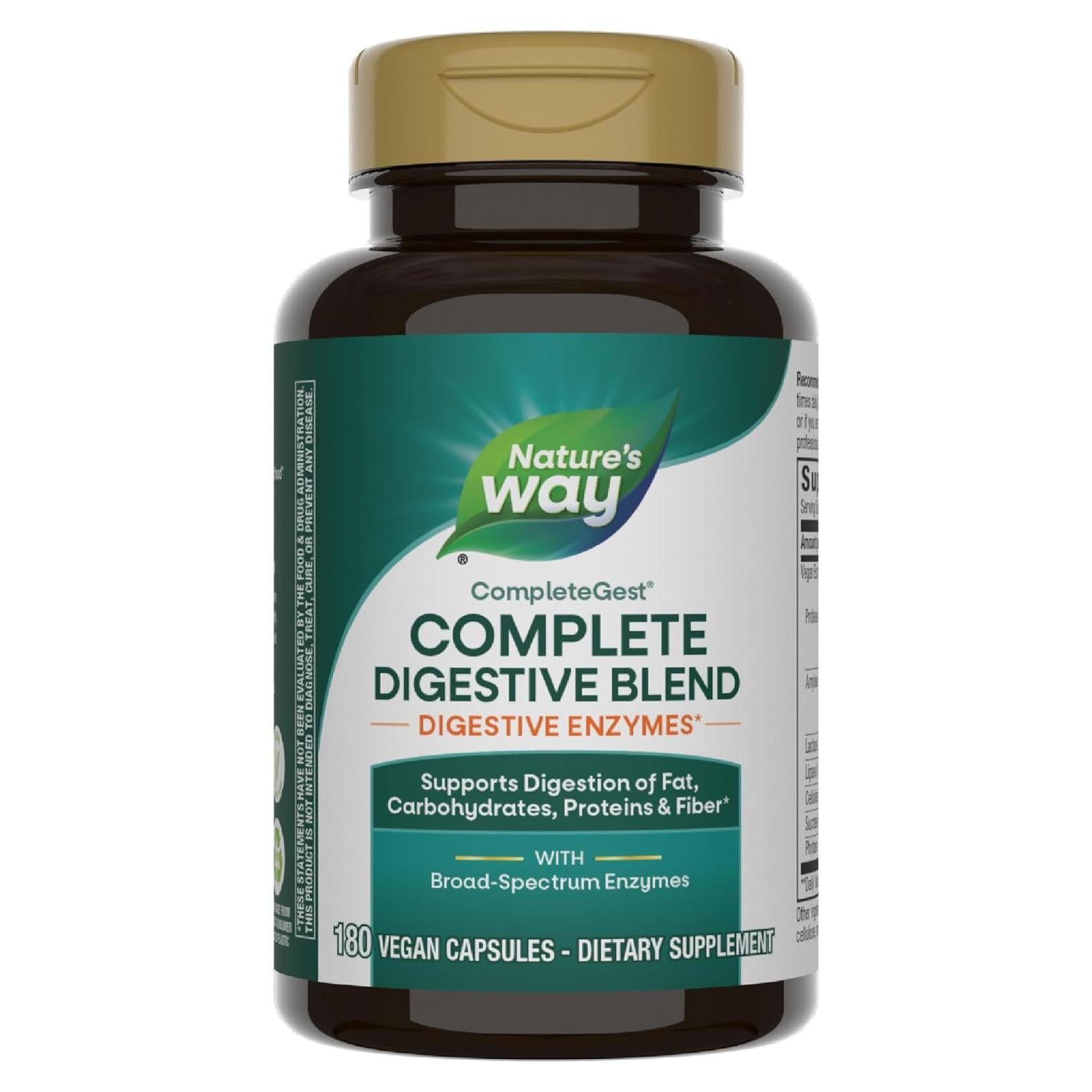 Nature's Way CompleteGest Enzimas Digestivas Veganas 180 Cápsulas