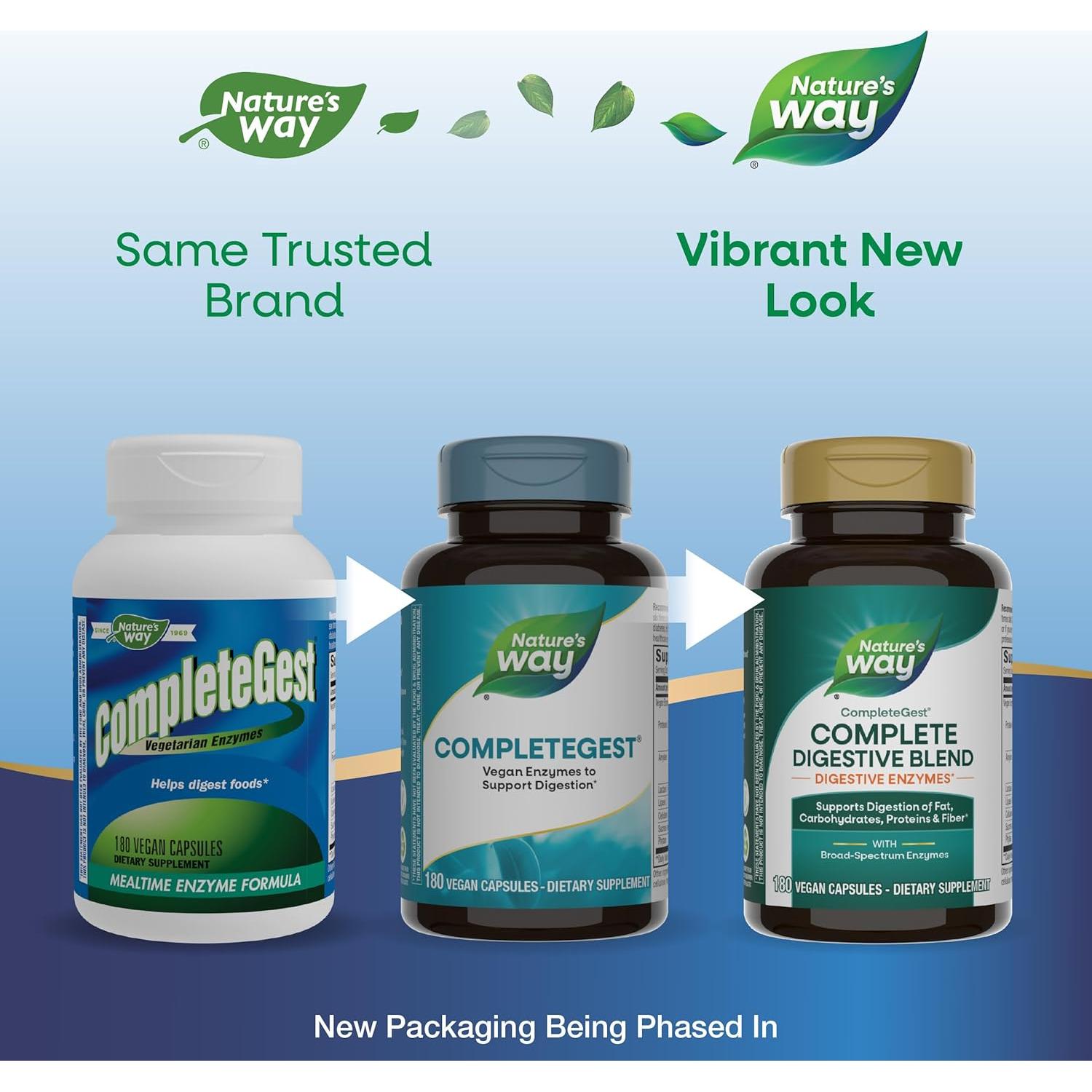 Nature's Way CompleteGest Enzimas Digestivas Veganas 180 Cápsulas