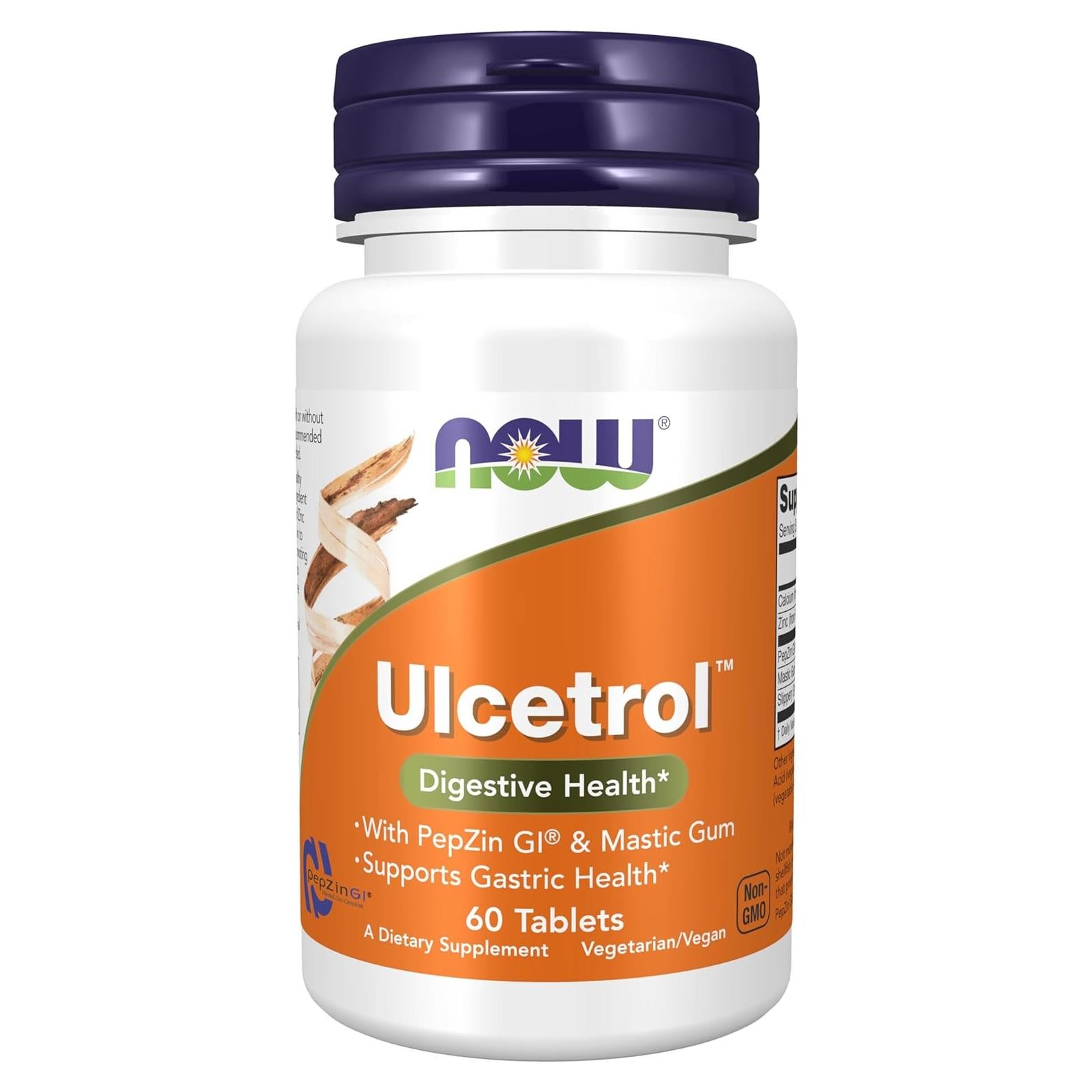 Suplemento Digestivo NOW Foods Ulcetrol 60 Tabletas