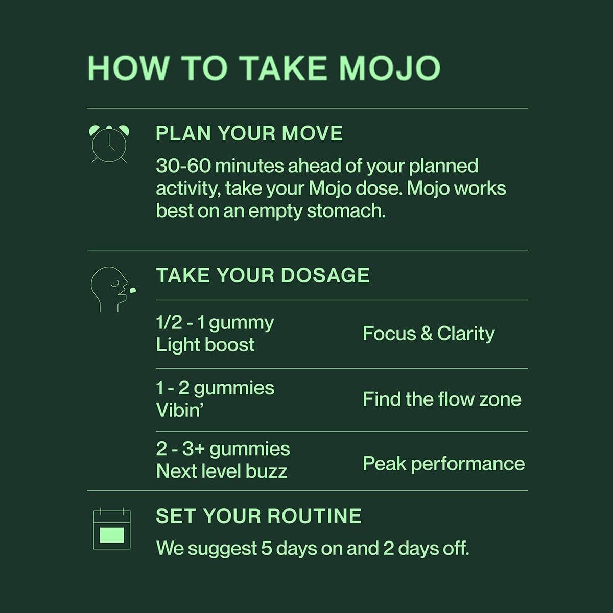 Gomitas Mojo Focus Veganas con Melena de León y Ginseng - 20 Unidades