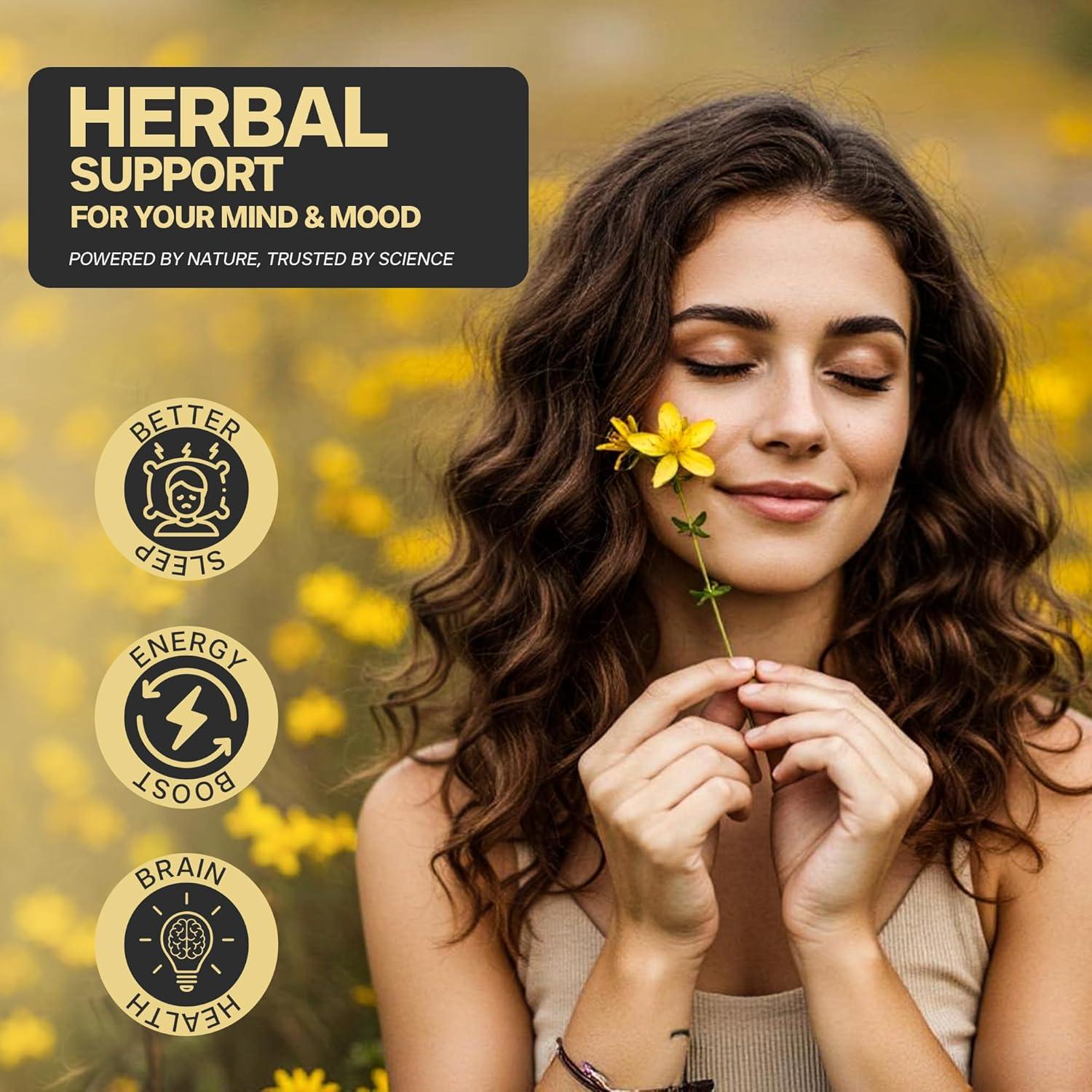 Suplemento Vegano de Hierba de San Juan 750 mg - 90 Cápsulas