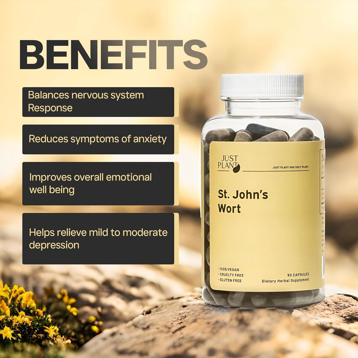 Suplemento Vegano de Hierba de San Juan 750 mg - 90 Cápsulas