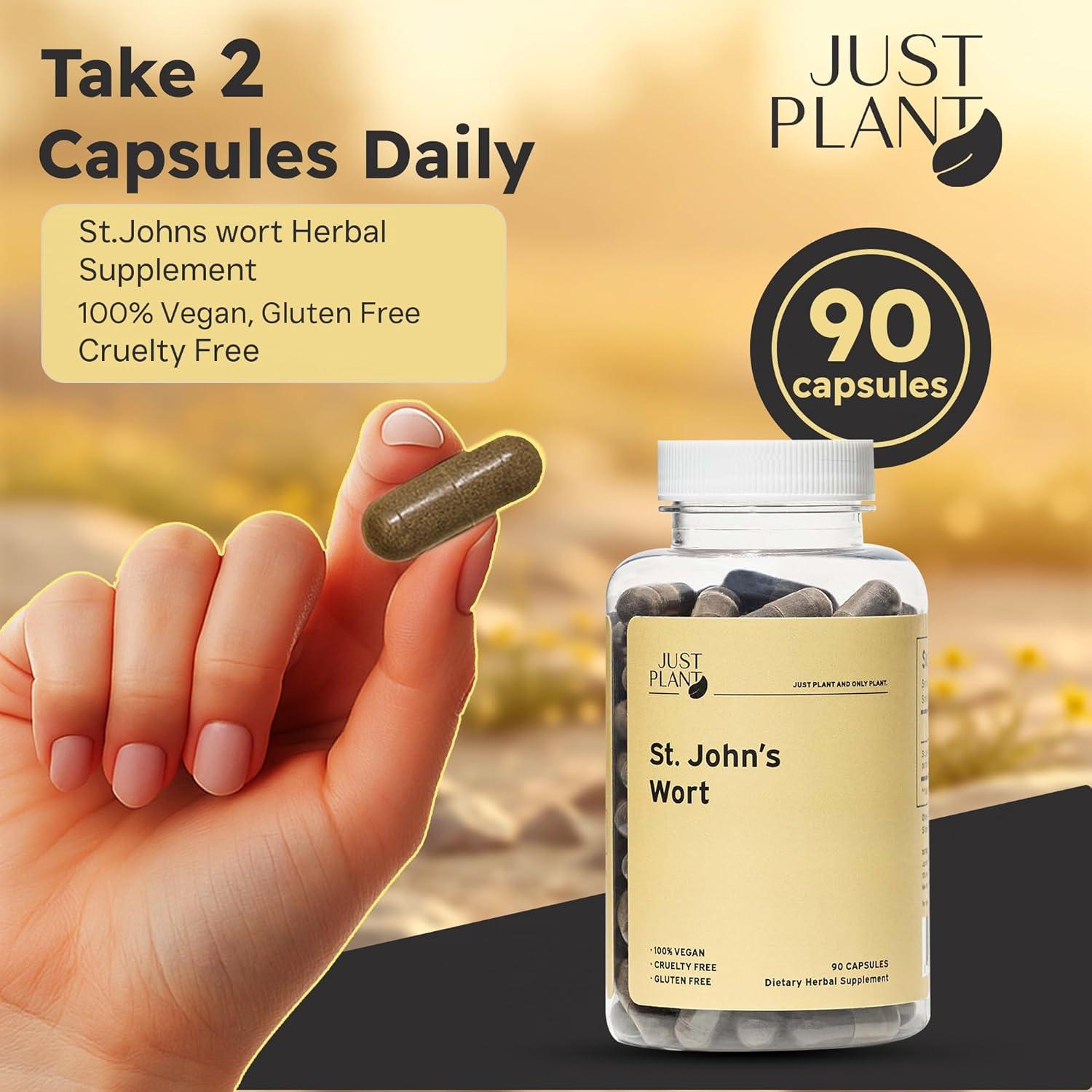 Suplemento Vegano de Hierba de San Juan 750 mg - 90 Cápsulas