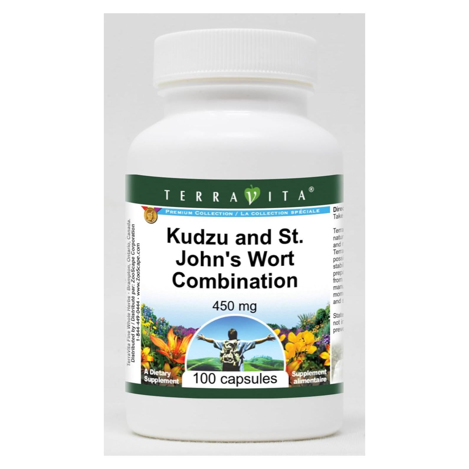 Cápsulas de Kudzu y Hierba de San Juan TerraVita 450 mg - 100 Unidades