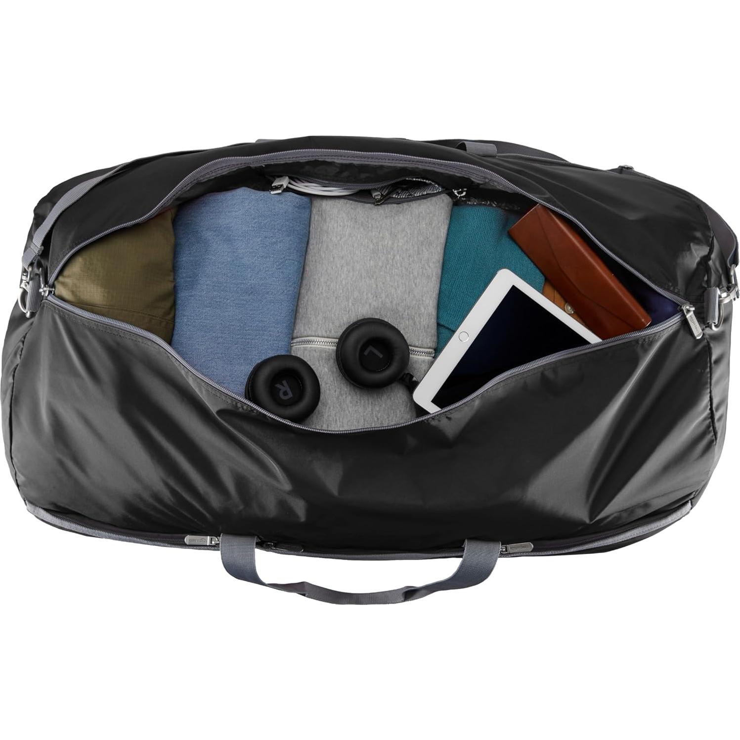 Bolsa Duffle Grande Amazon Basics Plegable 100L Negro