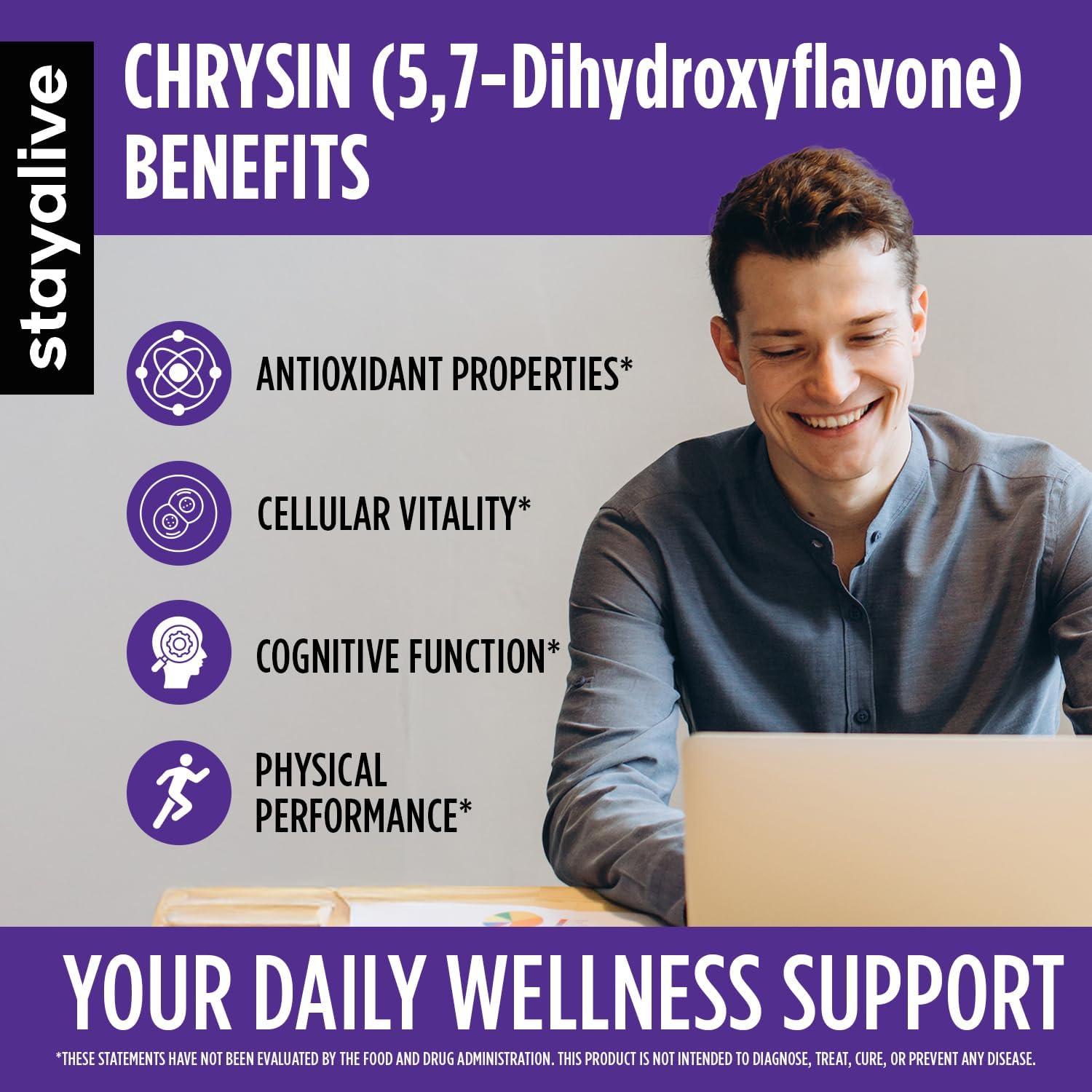 Suplemento de Chrisina Stay Alive 500mg con Flor de Pasión 120 Cápsulas