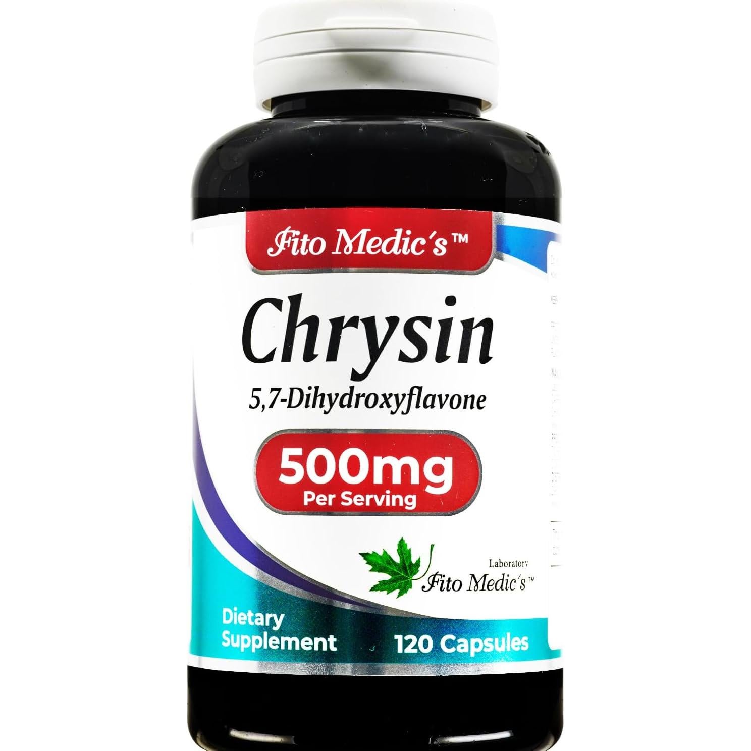 Fito Medic's Chrysin 500mg con Flor de Pasión 120 Cápsulas