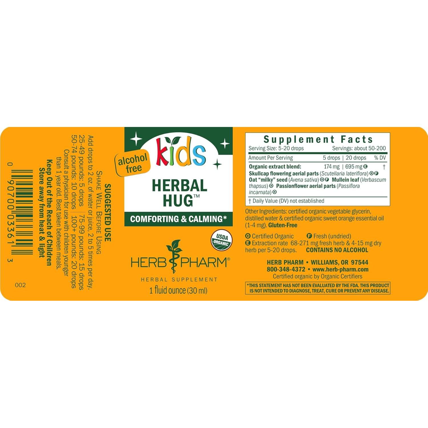 Suplemento Herbal para Niños Herb Pharm 28.35 g - Apoyo Nervioso